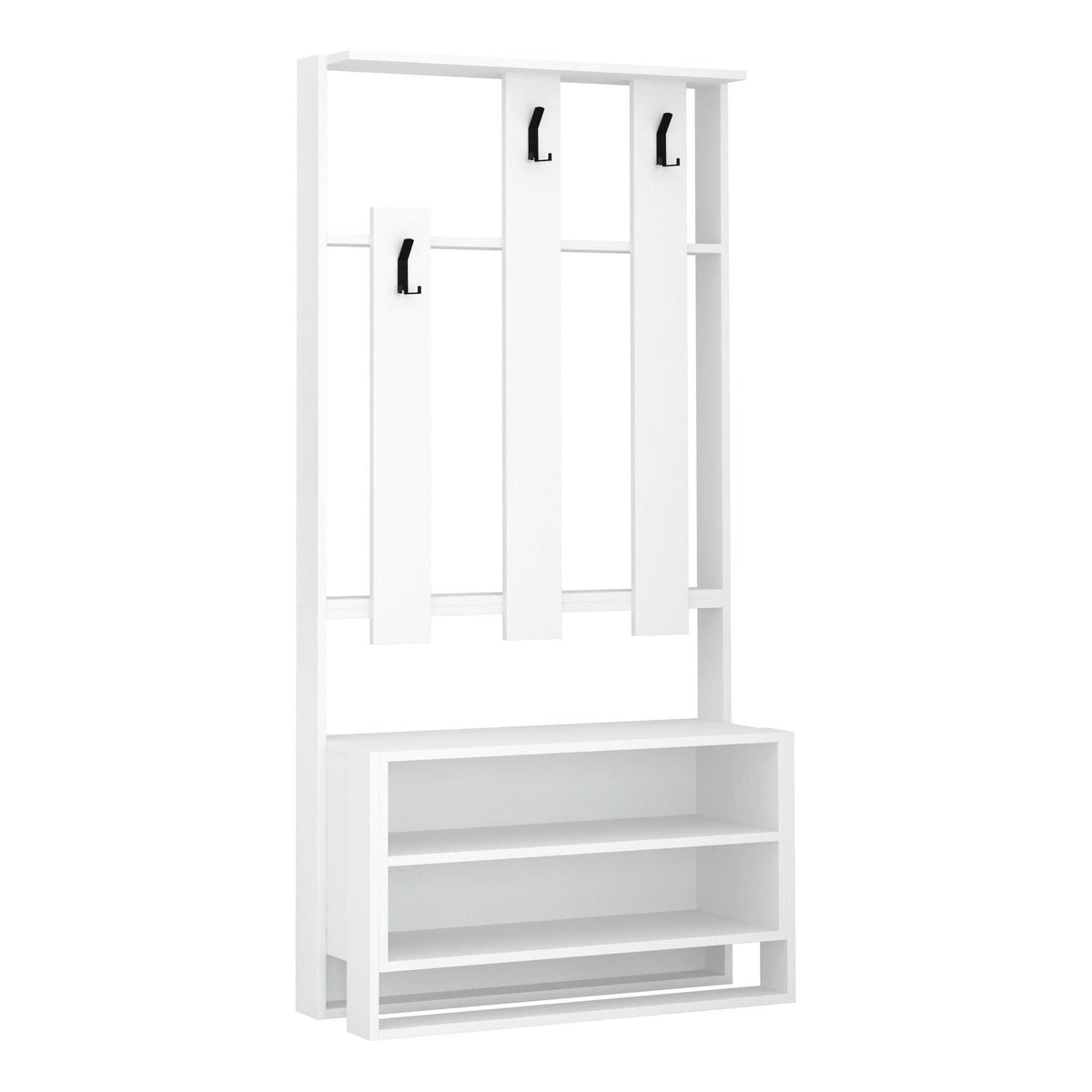 Mobilier hol 855DTE4015, alb, PAL melaminat, 90x36x180 cm