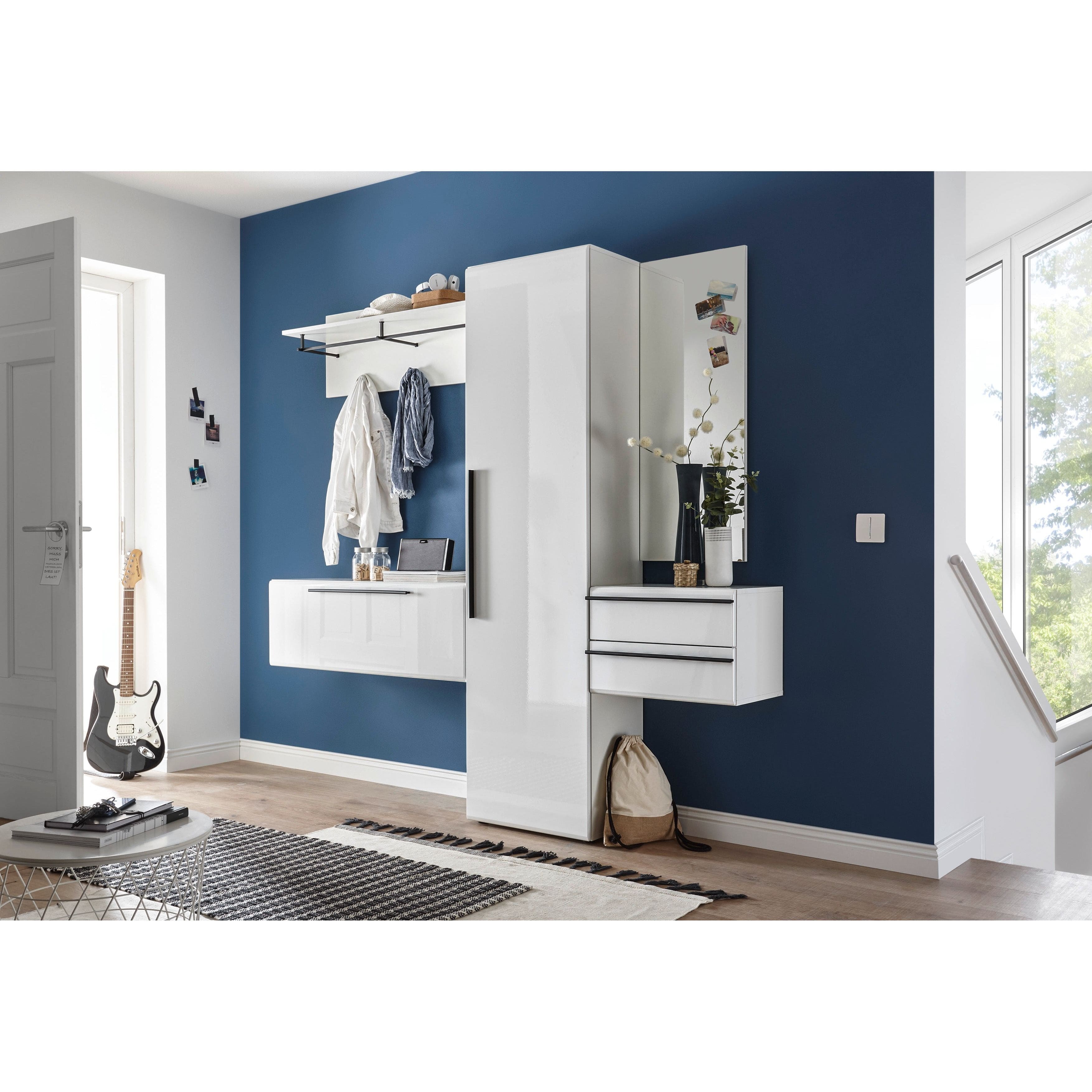 Mobilier hol NEW VISION, alb, PAL, 208x35x198 cm