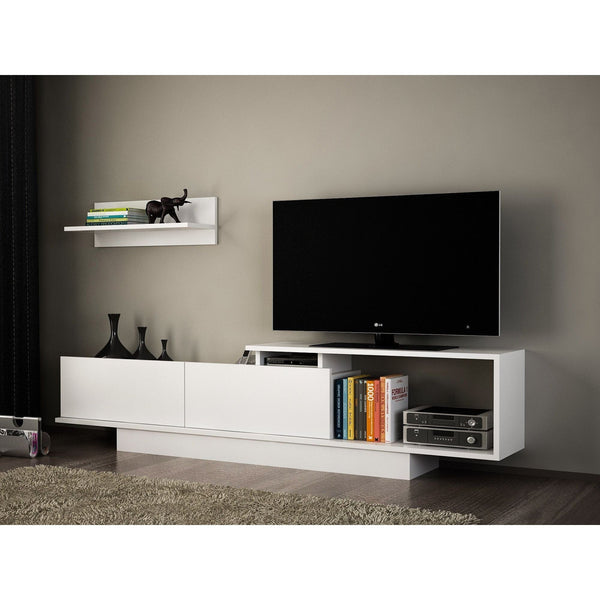 Mobilier living ASOS, alb, PAL melaminat, 2 piese