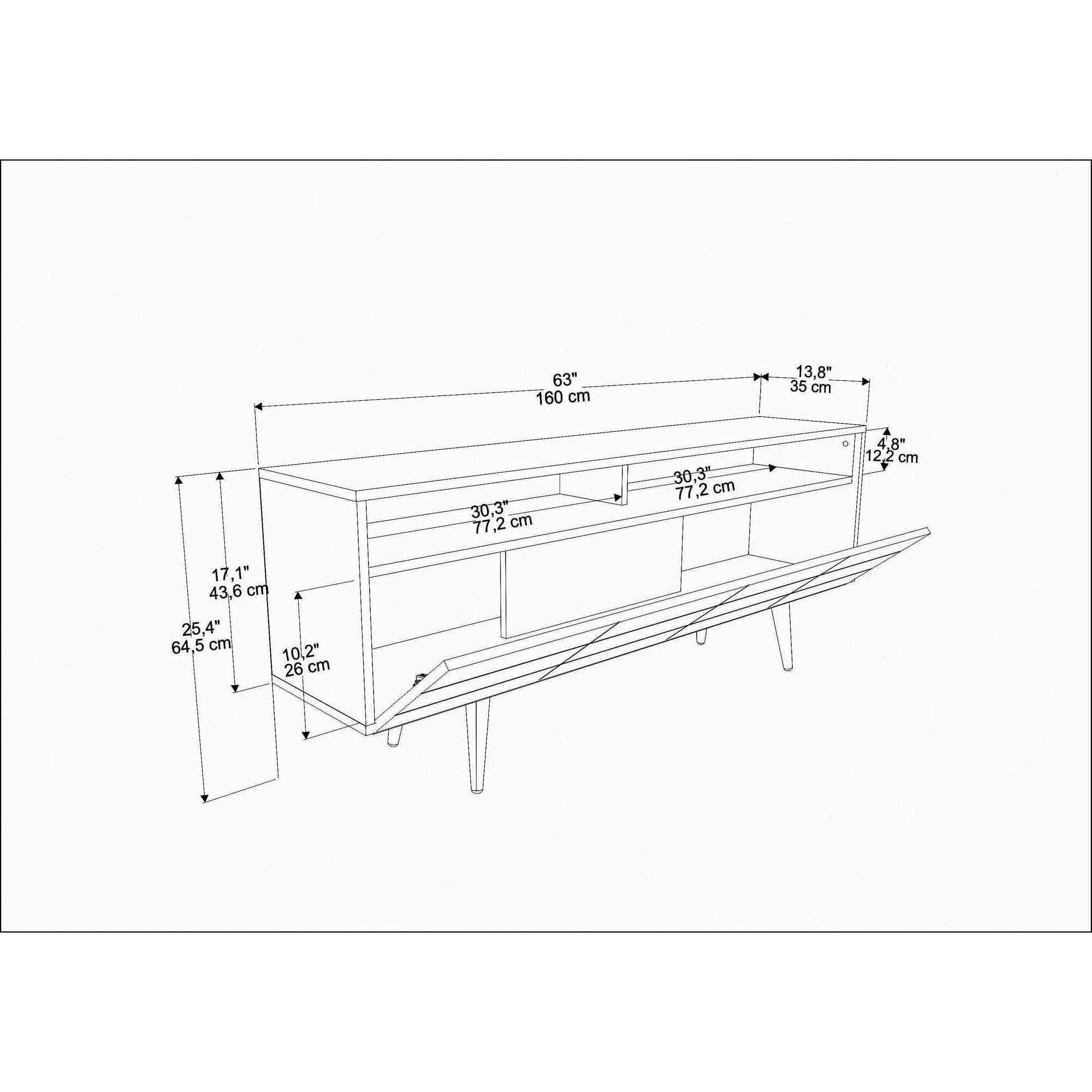 Mobilier living OLA, nuc/negru, PAL melaminat, 2 piese