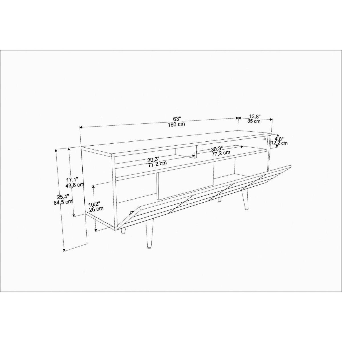 Mobilier living OLA, nuc/negru, PAL melaminat, 2 piese