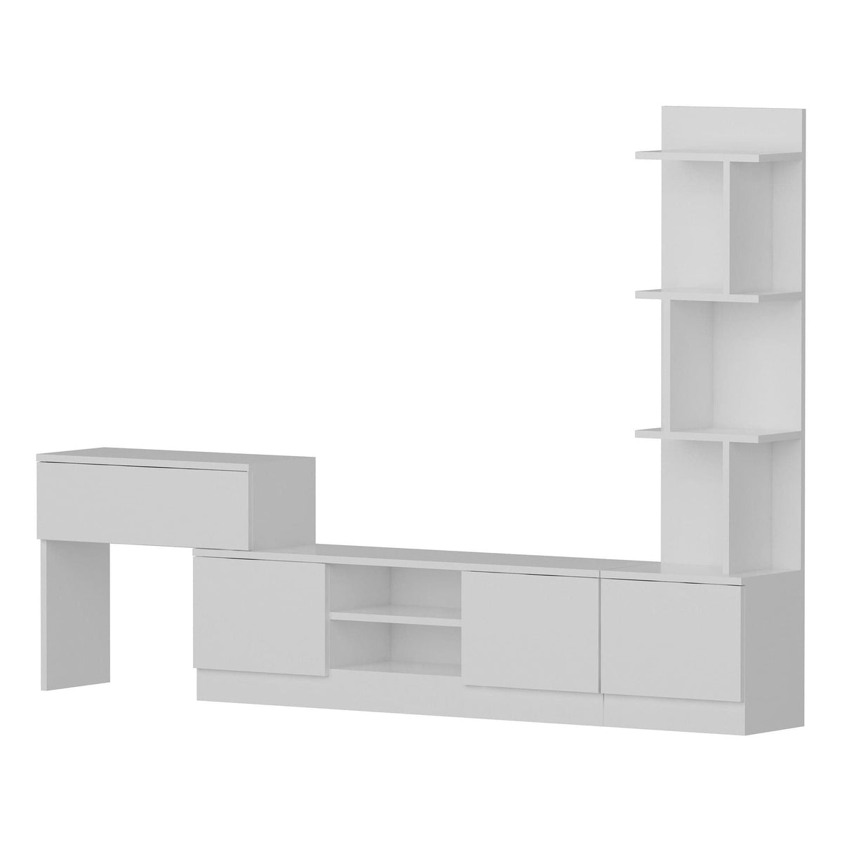 Mobilier living TEAM, alb, PAL melaminat, 3 piese