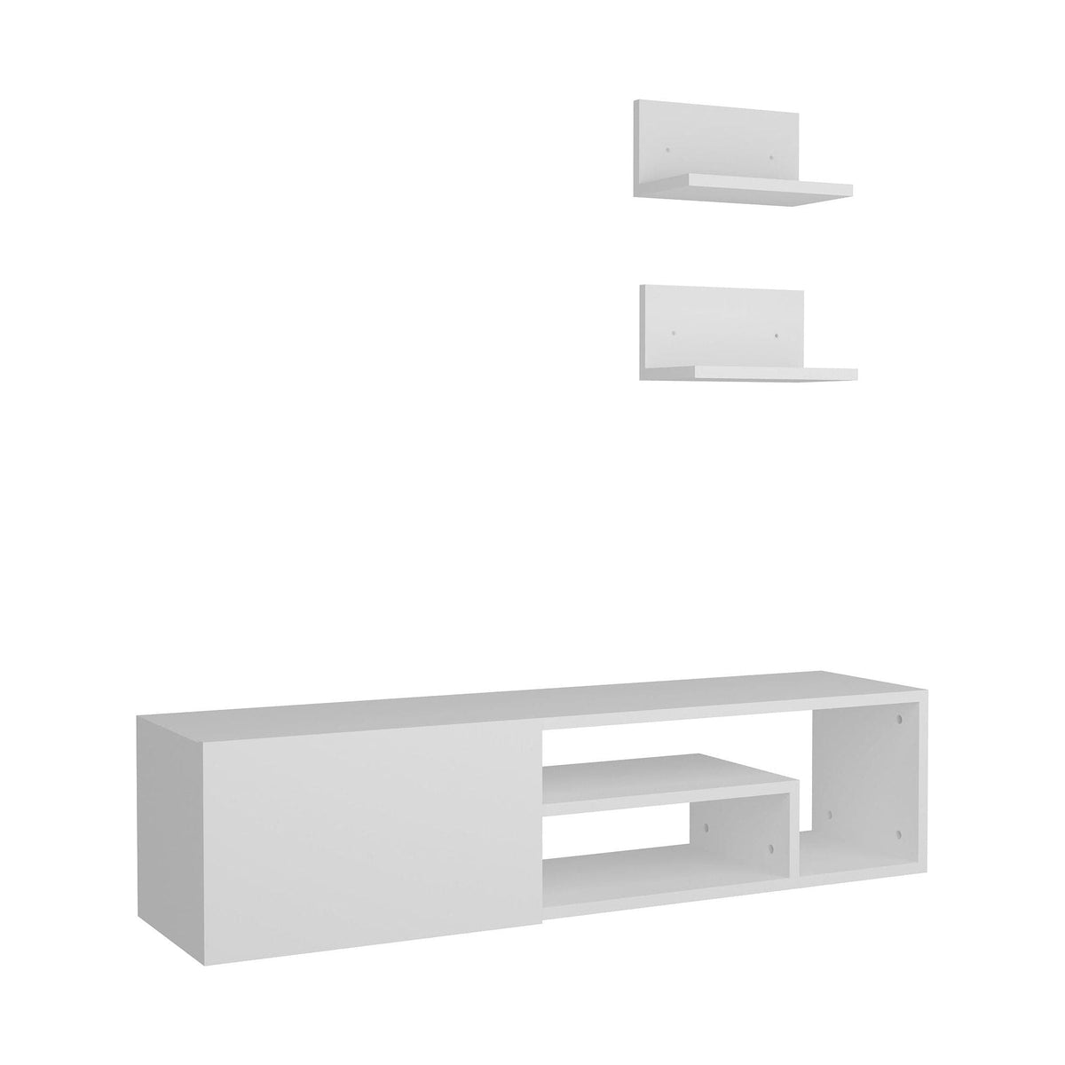 Mobilier living ZEPLIN, alb, PAL melaminat, 3 piese