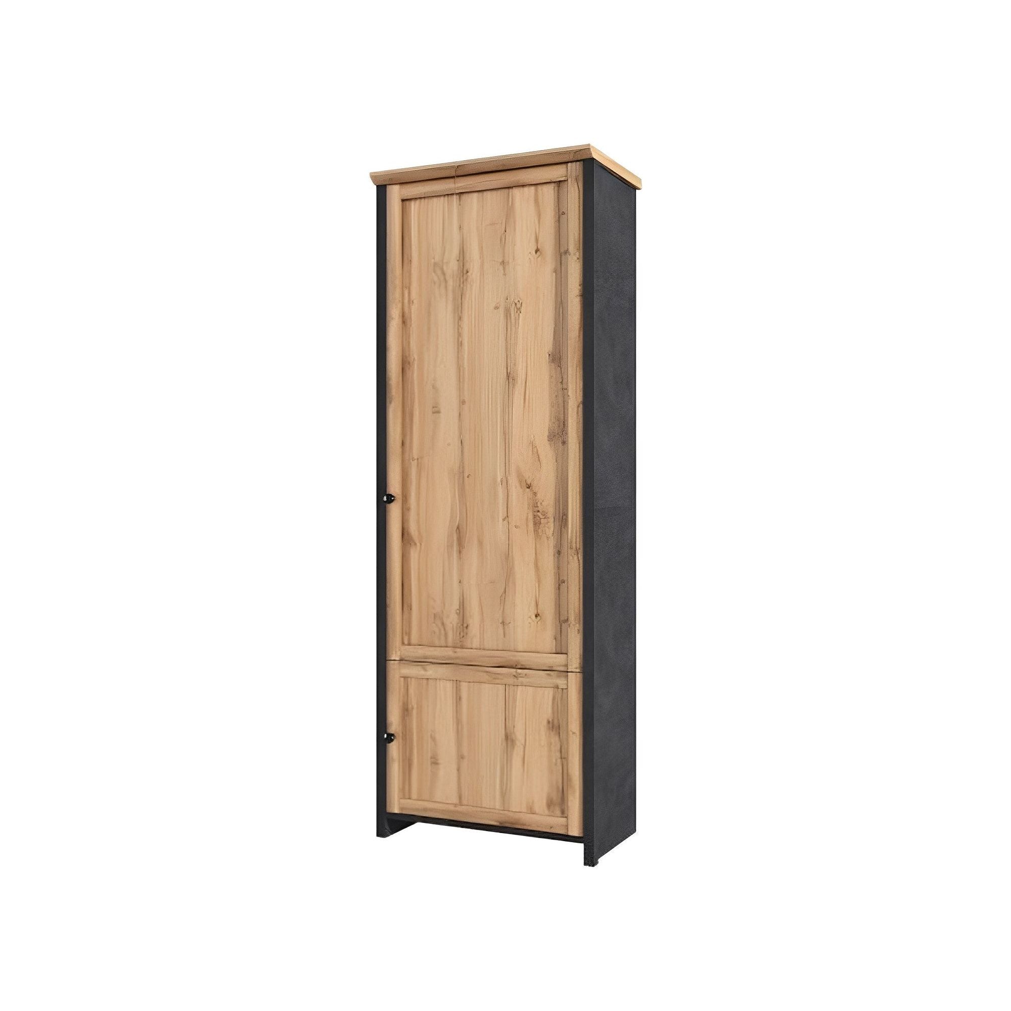 Dulap NICOLE, stejar wotan/gri antracit, PAL laminat, cu 2 usi, 71x42x200 cm