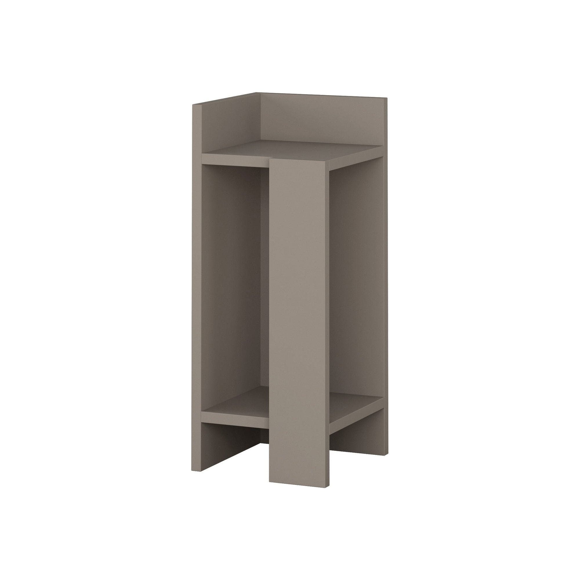 Noptiera Elos, gri inchis, PAL melaminat, 25x27x60 cm