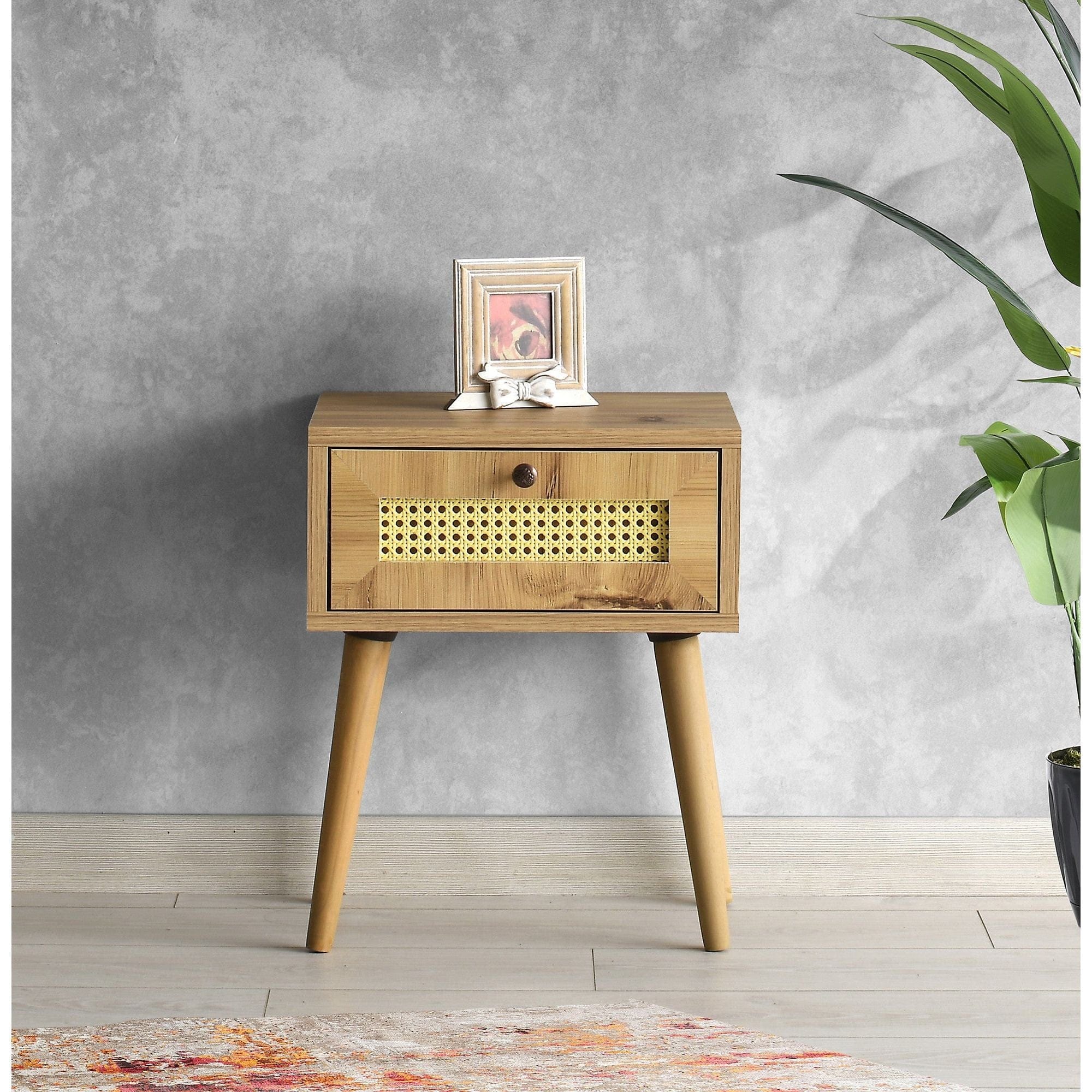 Noptiera Euromos, stejar, PAL melaminat, 40x35x50  cm