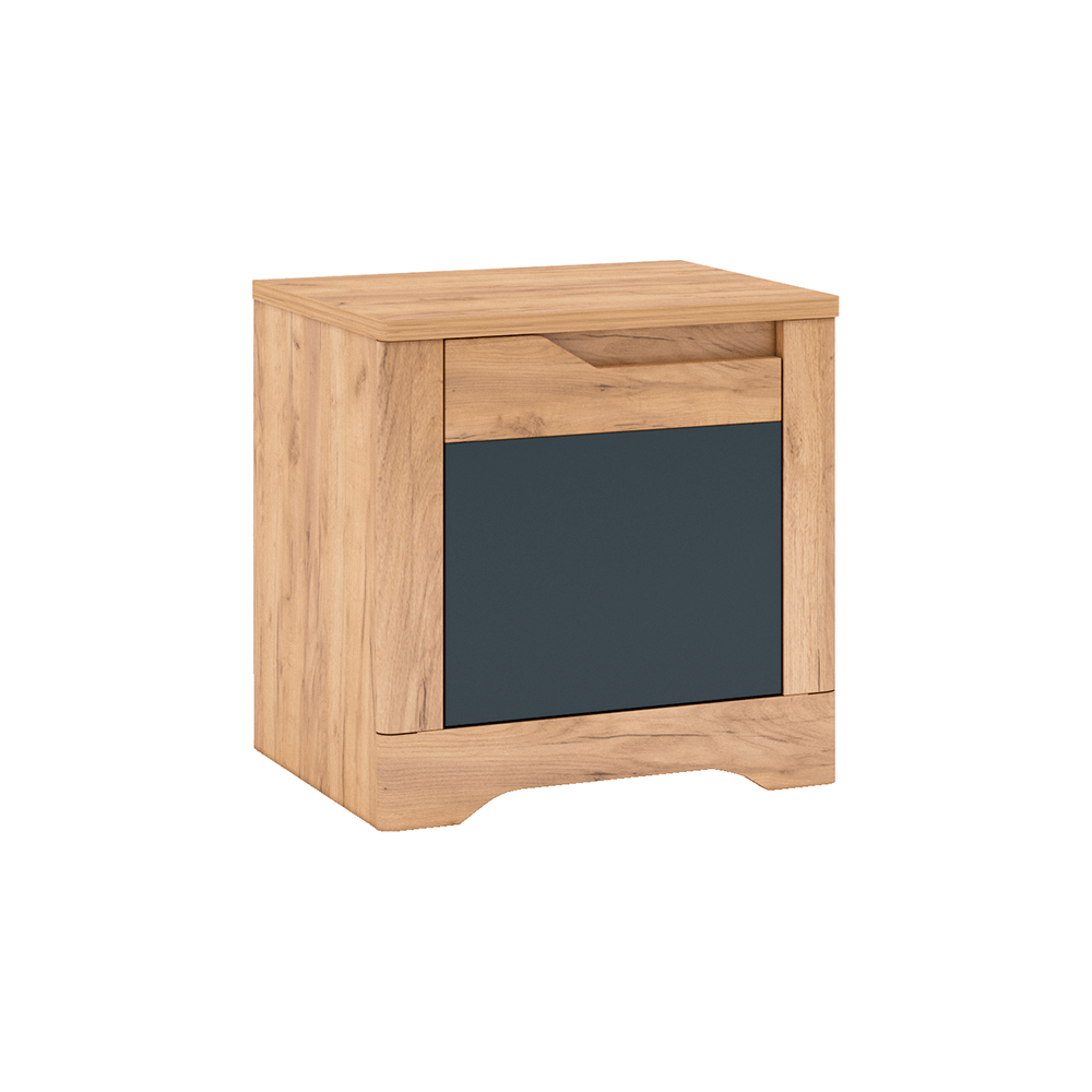 Noptiera FIDEL X1, stejar artisan/gri grafit, PAL laminat, 55x42x55 cm