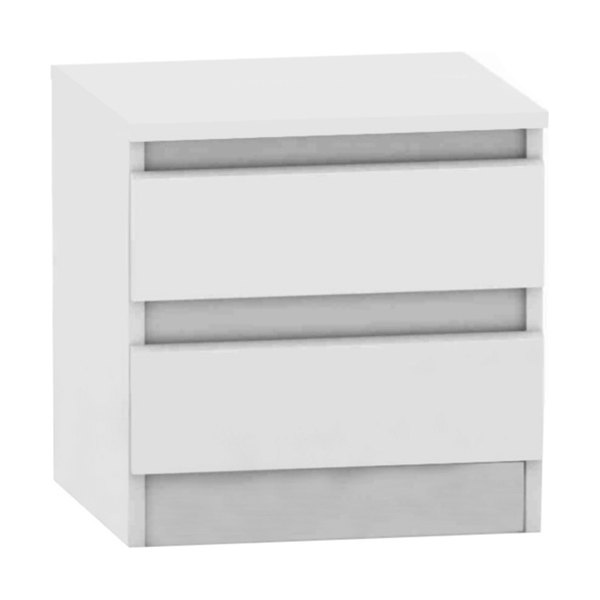 Noptiera HANY NEW 002, alb, DTD laminat, 41x42x40 cm