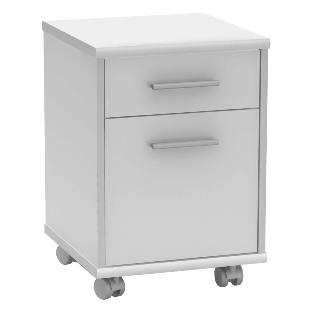 Noptiera JOHAN 2 NEW 07, alb, DTD laminat, 39x41x55 cm