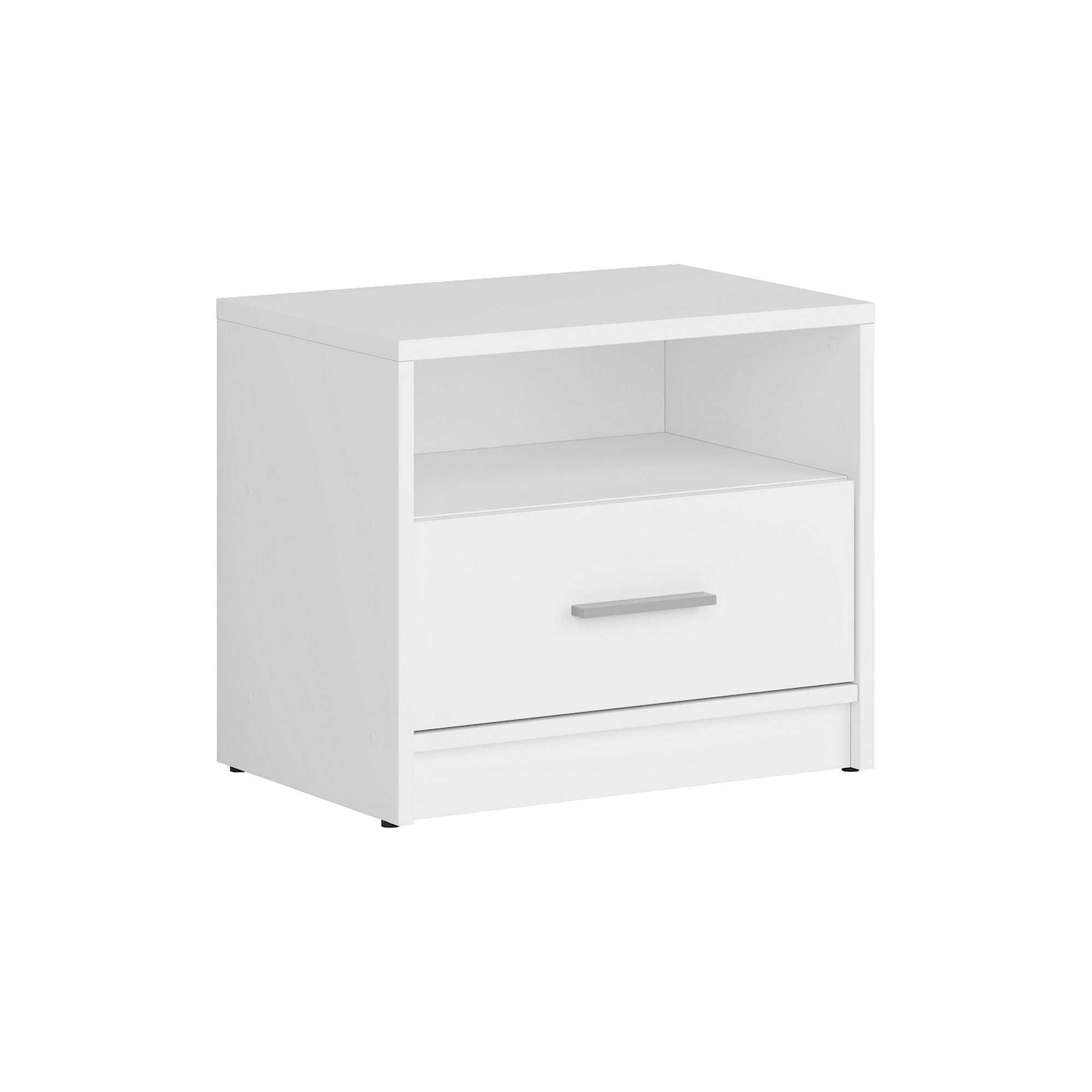 Noptiera NEPO PLUS, alb, PAL, 50X34X43 cm