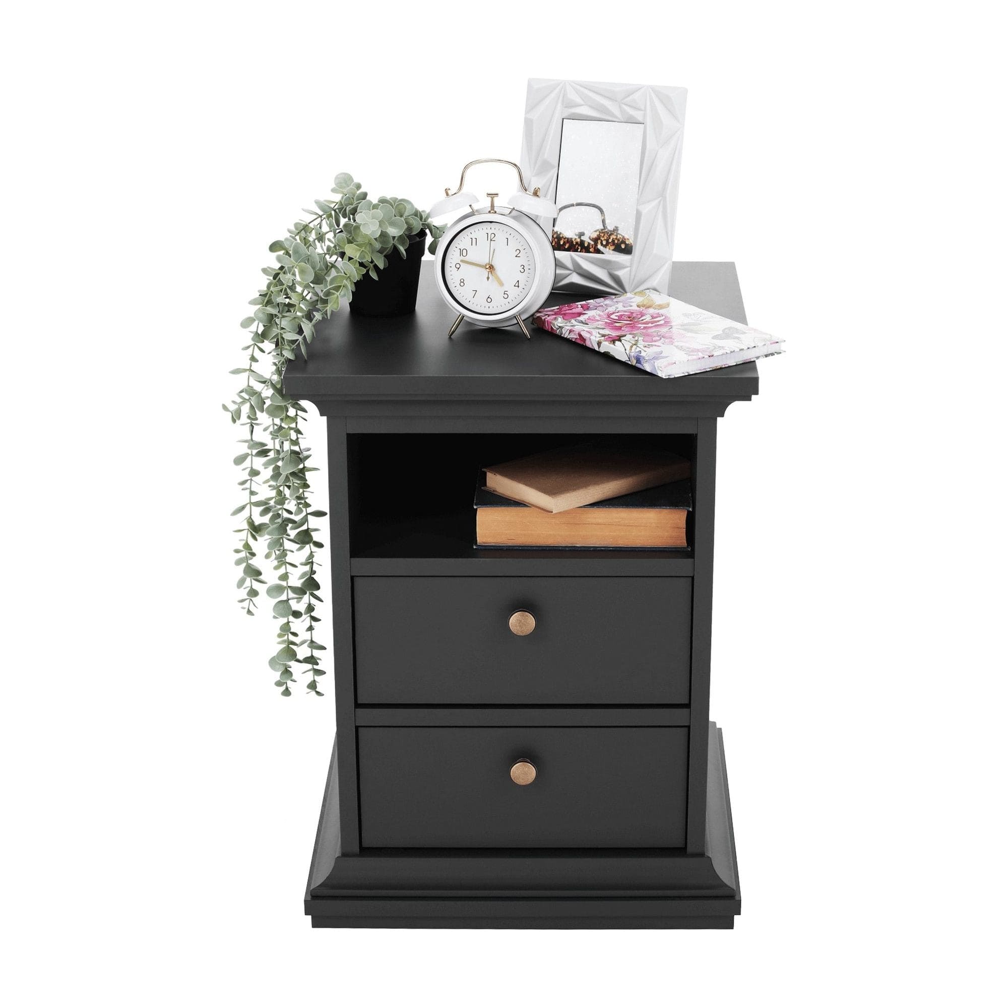 Noptiera PARIS 70302, gri antracit, DTD laminat, 44x40x59 cm