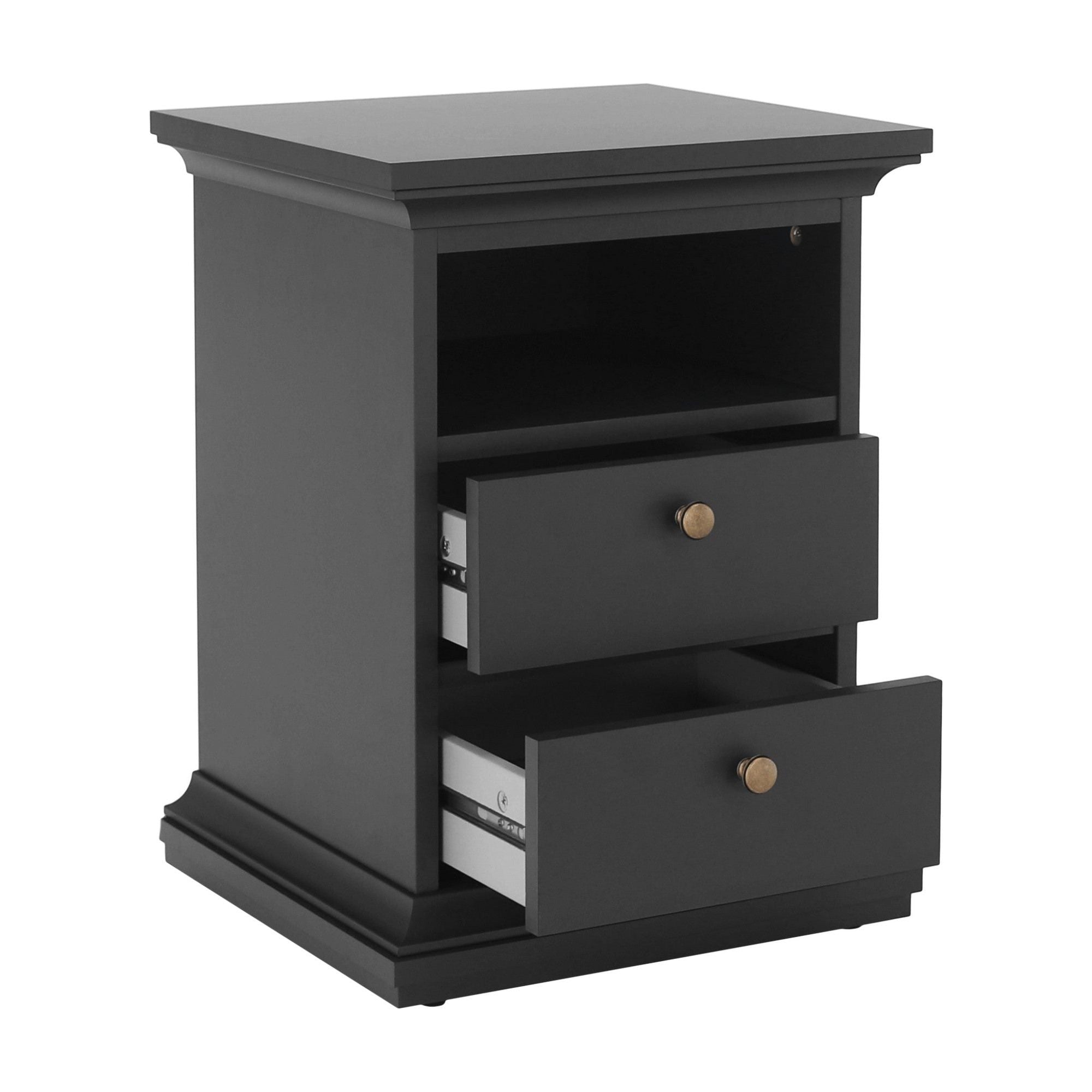 Noptiera PARIS 70302, gri antracit, DTD laminat, 44x40x59 cm