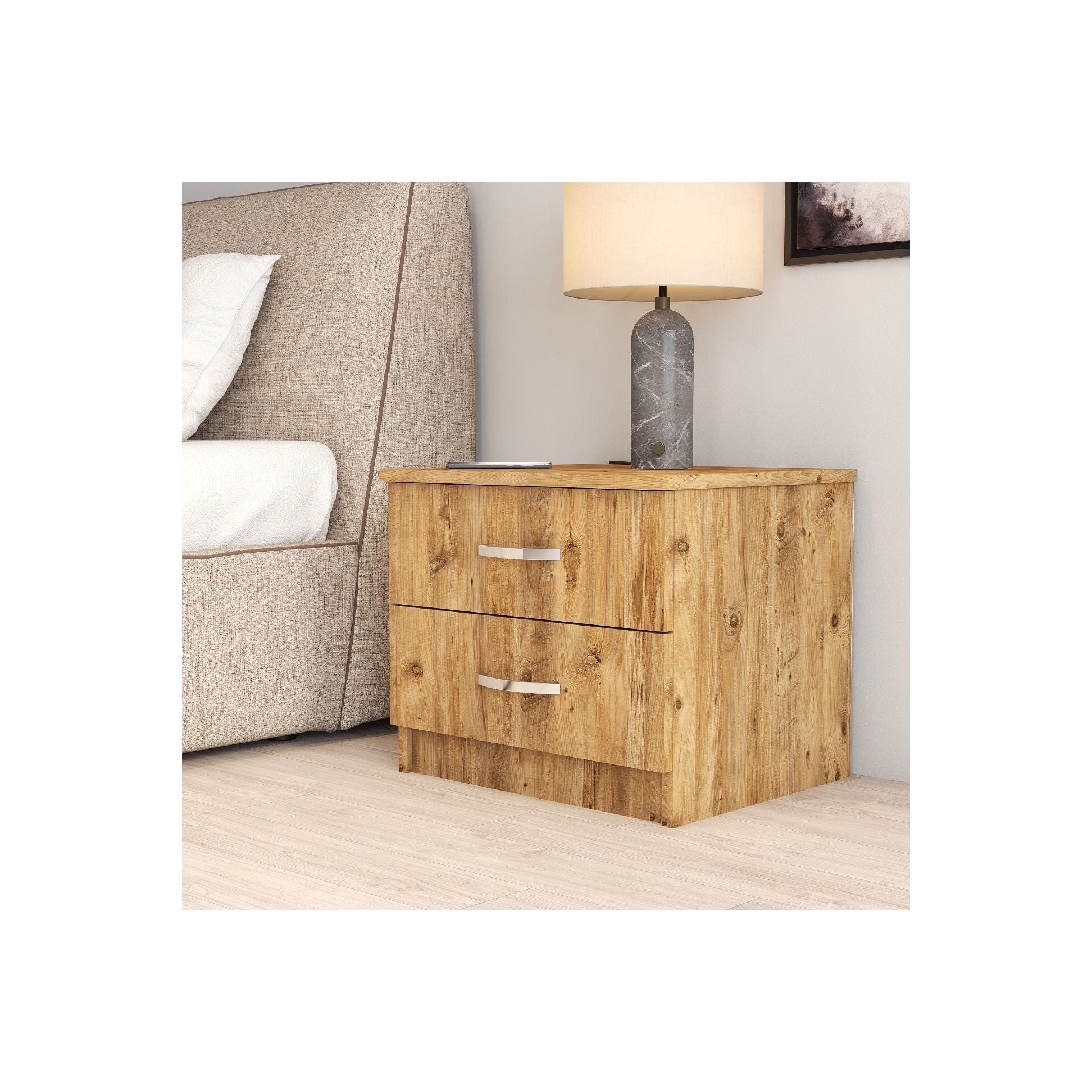 Noptiera, stejar, PAL, 52x45x45 cm