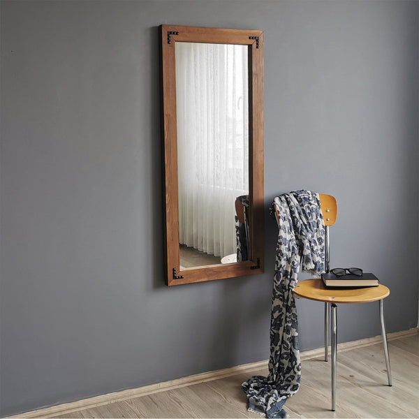 Oglinda 50110CV, nuc, lemn, 50x110 cm