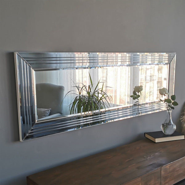 Oglinda A302Y, argintiu, 120X2x40 cm
