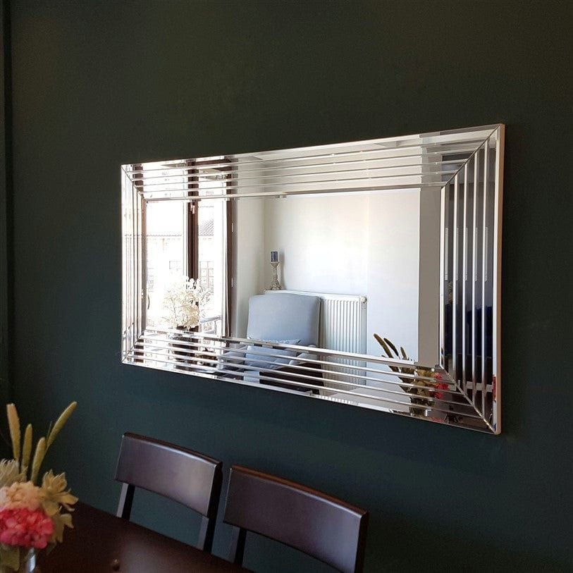 Oglinda A305Y, argintiu, 130x3x65 cm