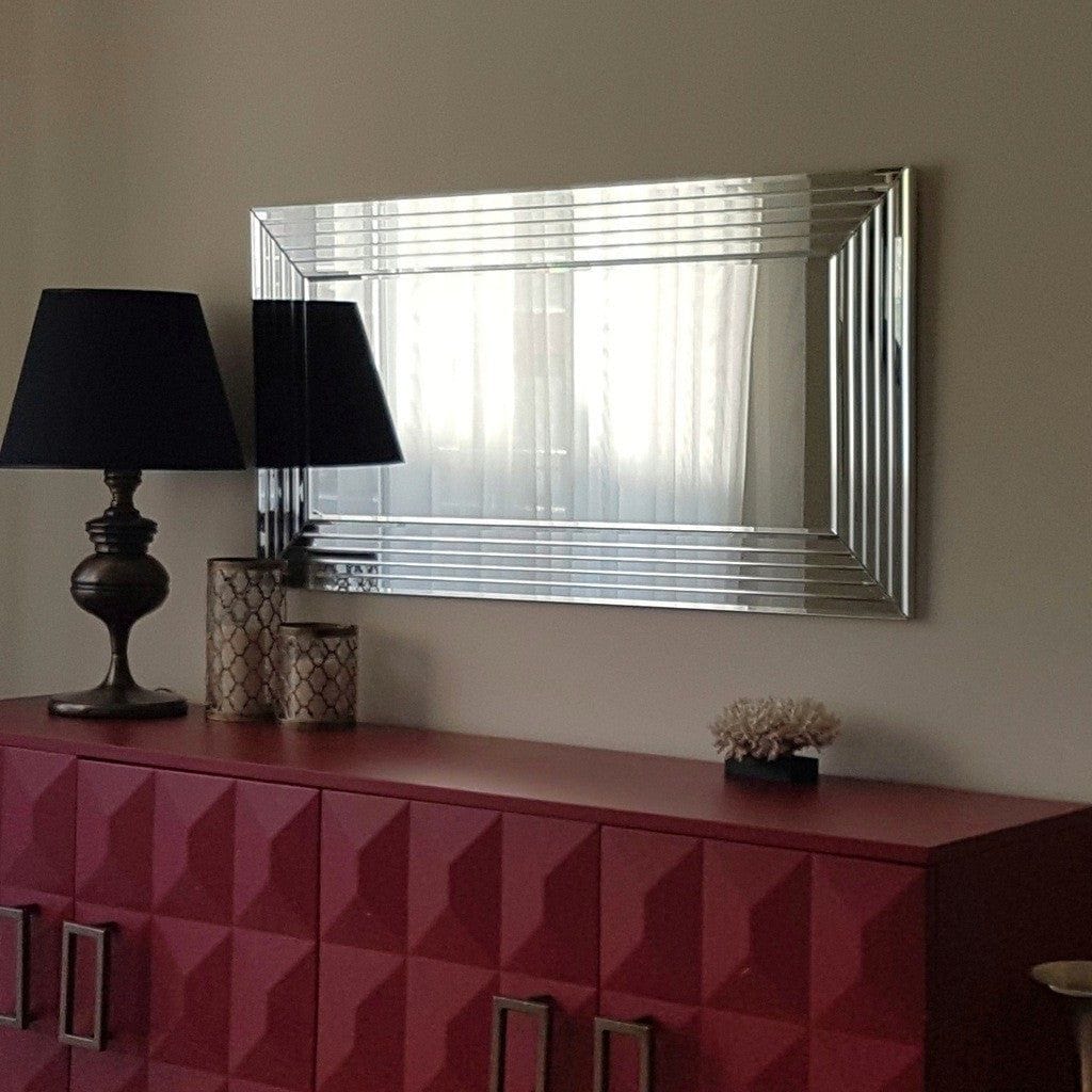 Oglinda A305Y, argintiu, 130x3x65 cm