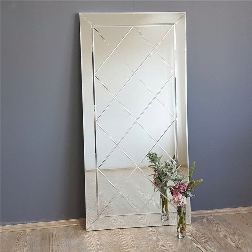Oglinda A306D, argintiu, 65x2x130 cm