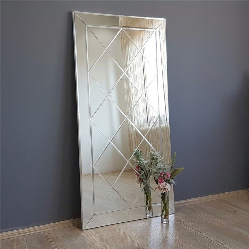 Oglinda A306D, argintiu, 65x2x130 cm