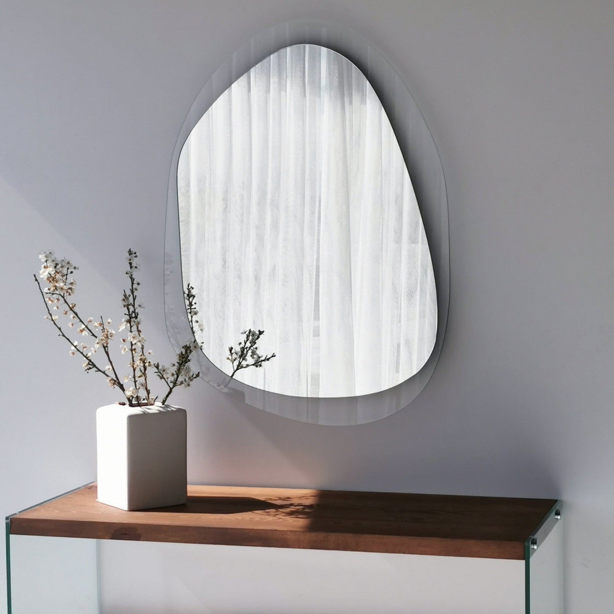 Oglinda AQUA A342, transparent, sticla securizata, 75x55 cm