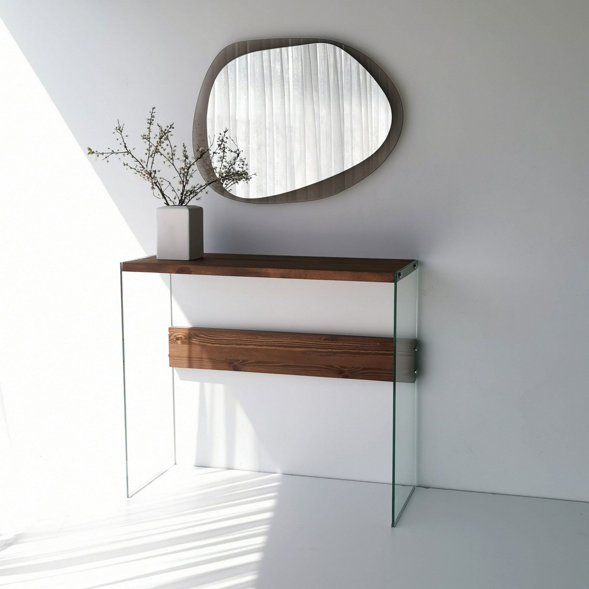 Oglinda AQUA A343, fumuriu, sticla securizata, 75x2x55 cm