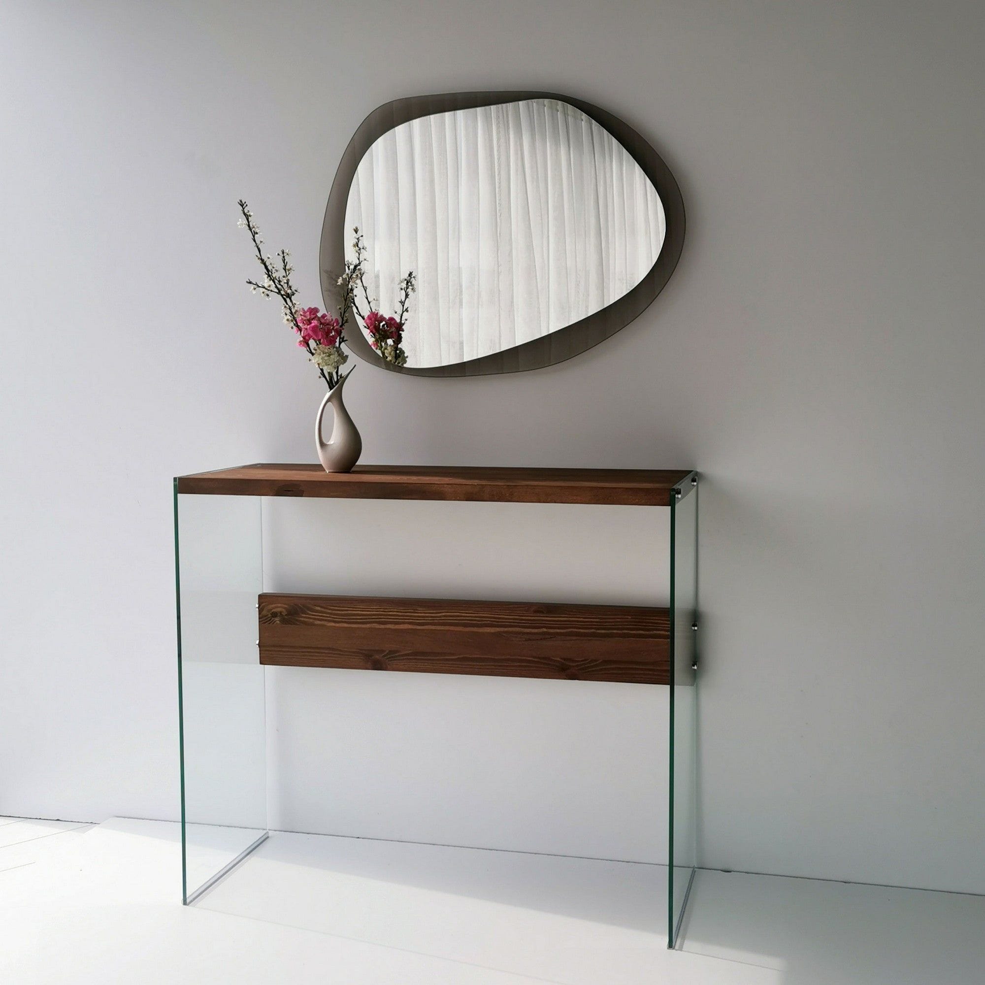 Oglinda AQUA A343, fumuriu, sticla securizata, 75x2x55 cm