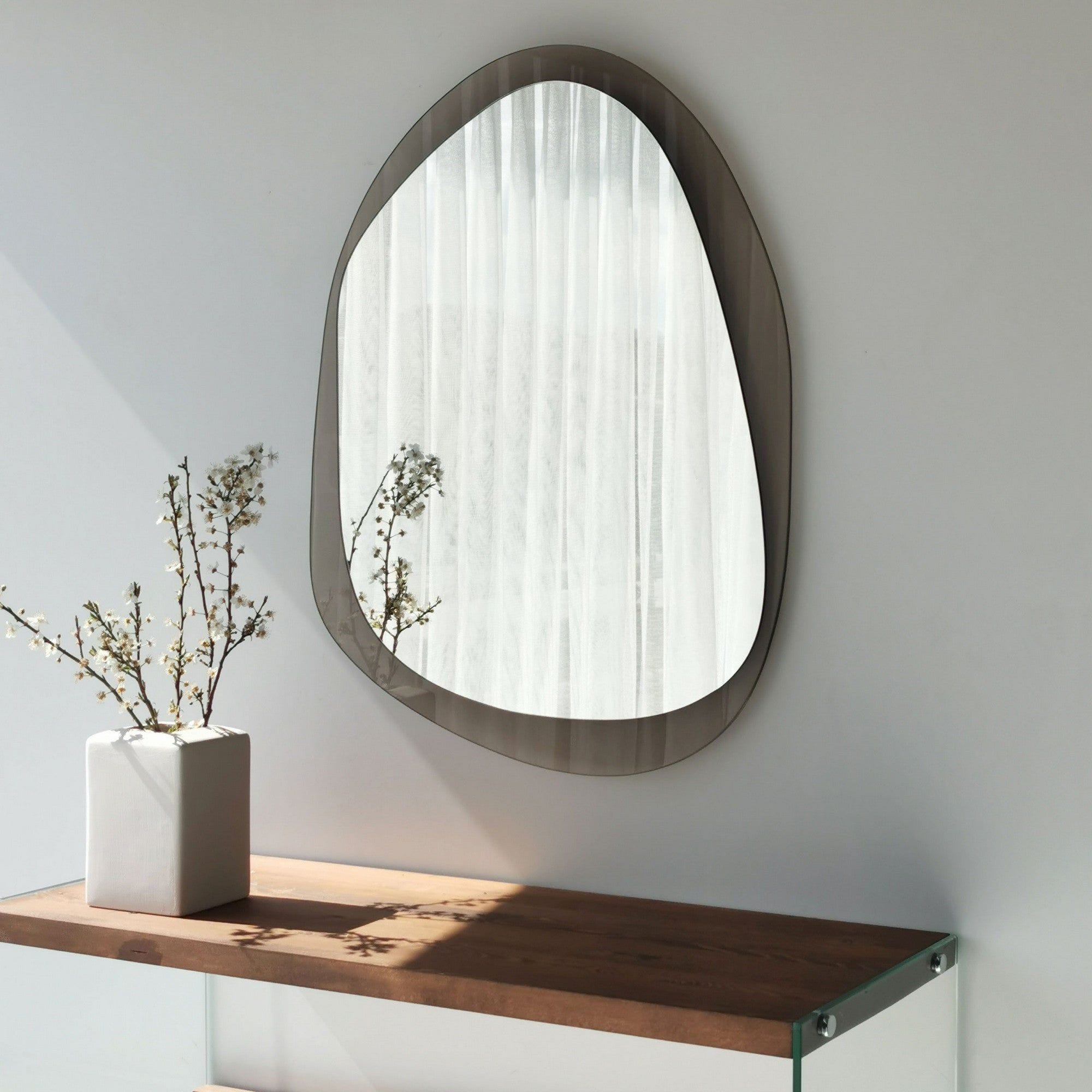 Oglinda AQUA A343, fumuriu, sticla securizata, 75x2x55 cm
