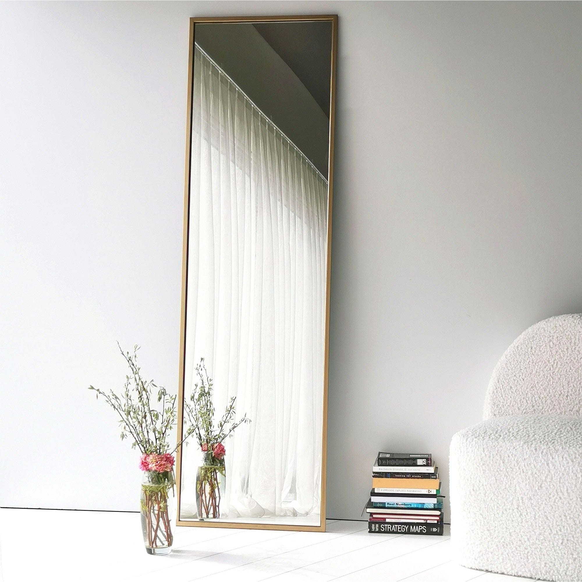 Oglinda COOL, auriu, metal, 50x60x170 cm