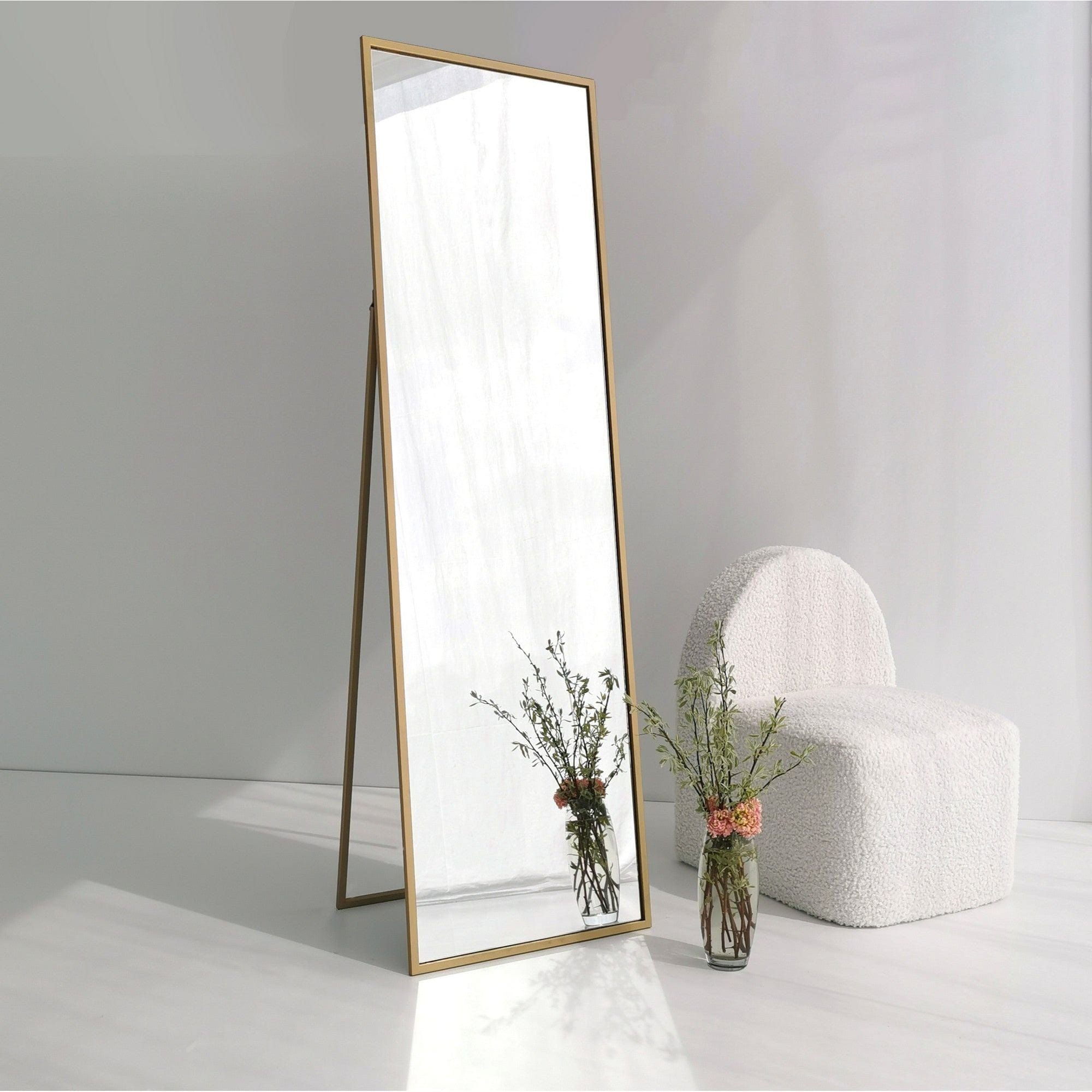 Oglinda COOL, auriu, metal, 50x60x170 cm