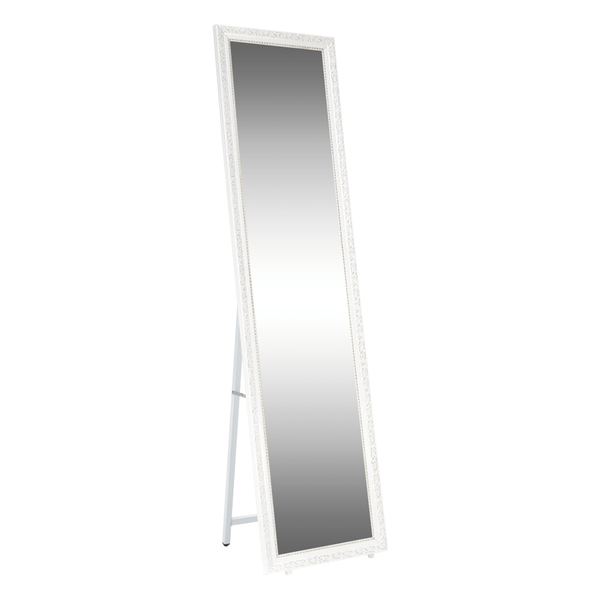 Oglinda LAVAL, alb/auriu, metal/lemn, 40x150 cm