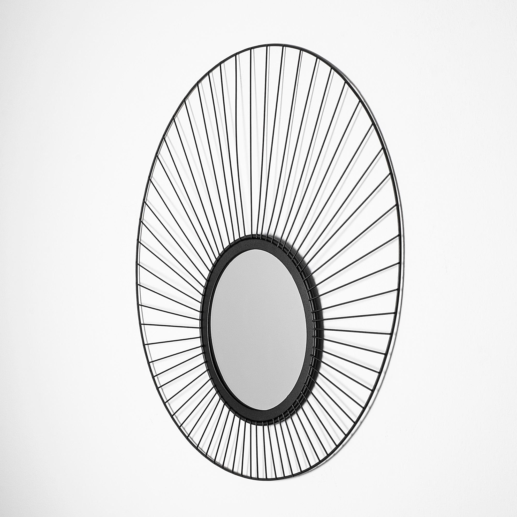 Oglinda decorativa PAPATYA WM-013, negru, metal, 60x63 cm
