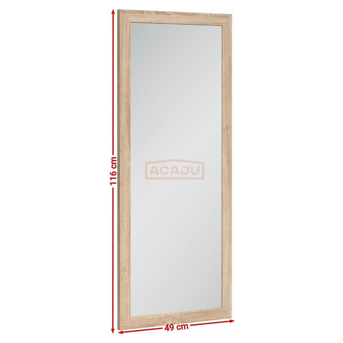 Oglinda KASPIAN-LUS-50, stejar, PAL infoliat, 49x2x116 cm