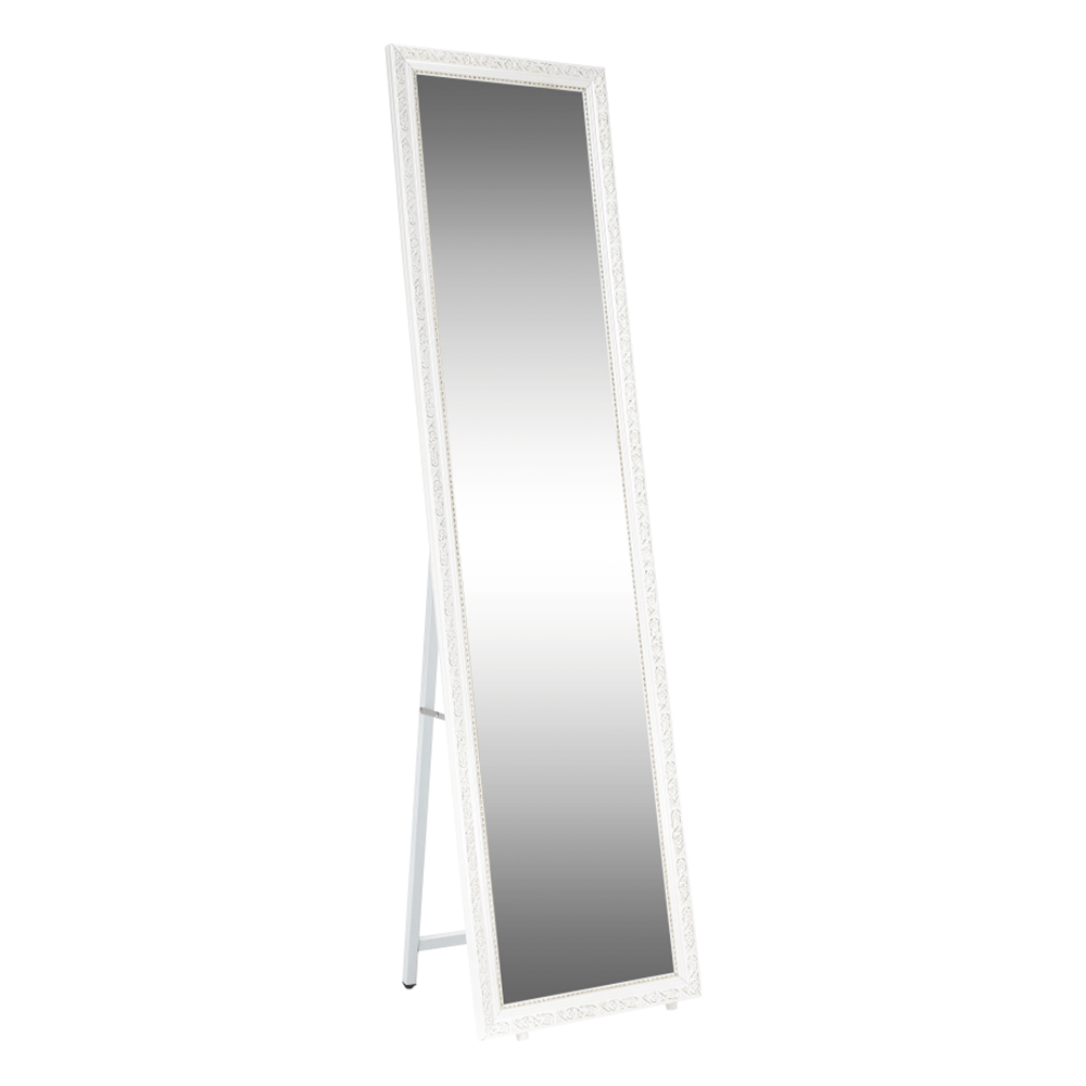 Oglinda LAVAL, alb/auriu, metal/lemn, 40x150 cm