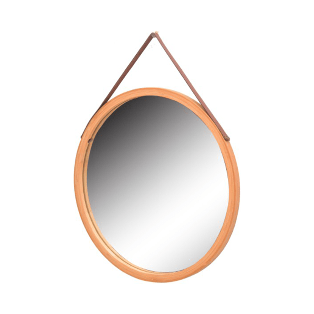 Oglinda LEMI 1, bambus natural, lemn de bambus, 45x2x45 cm