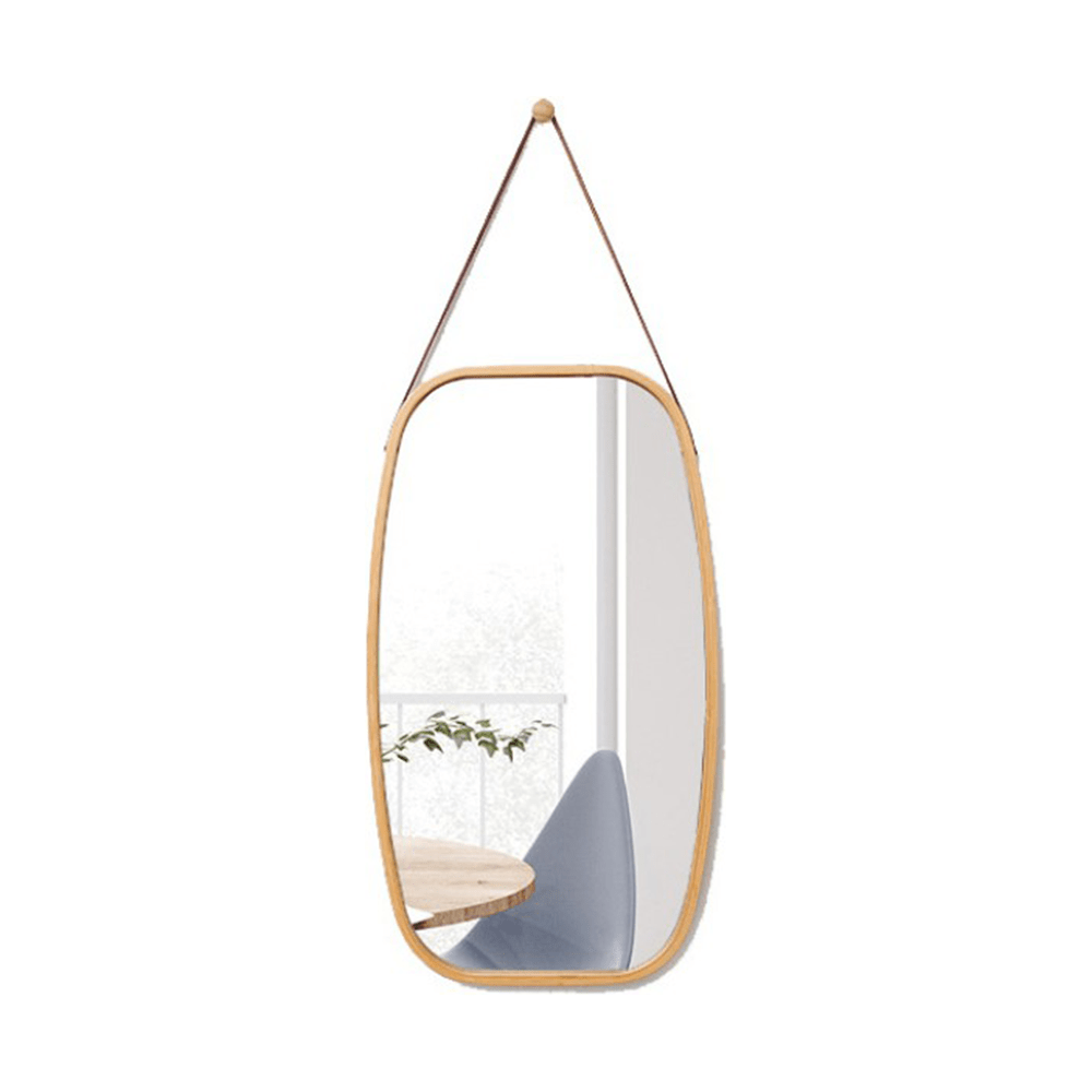 Oglinda LEMI 3+C420, bambus natural, lemn de bambus lacuit, 43x2x76 cm