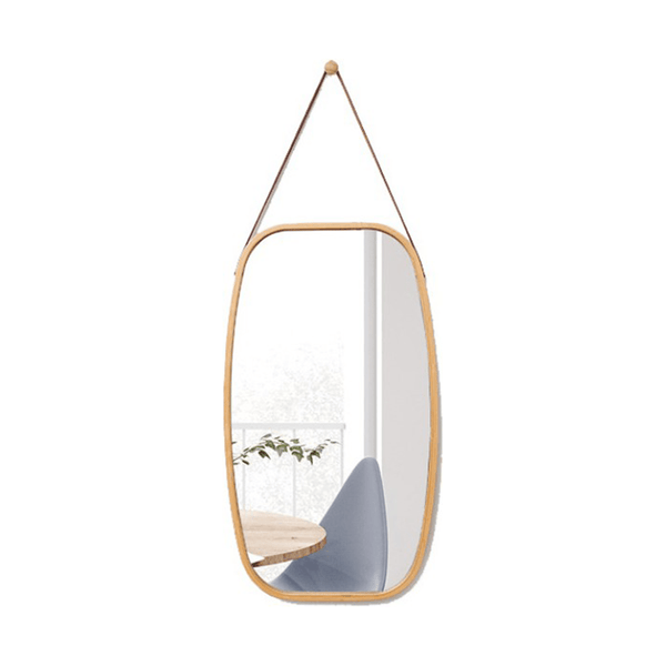 Oglinda LEMI 3+C420, bambus natural, lemn de bambus lacuit, 43x2x76 cm