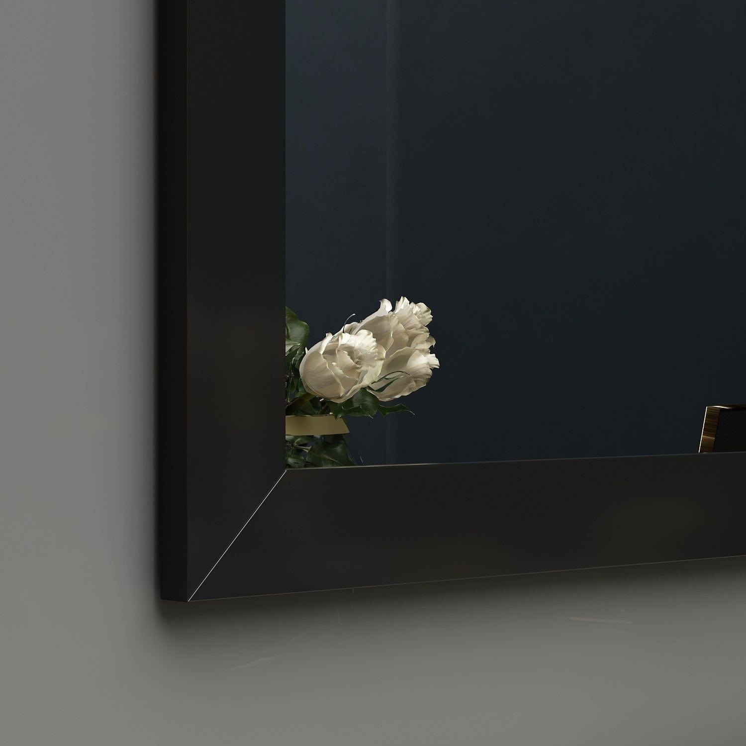 Oglinda LIPA, negru, 50x2x75 cm