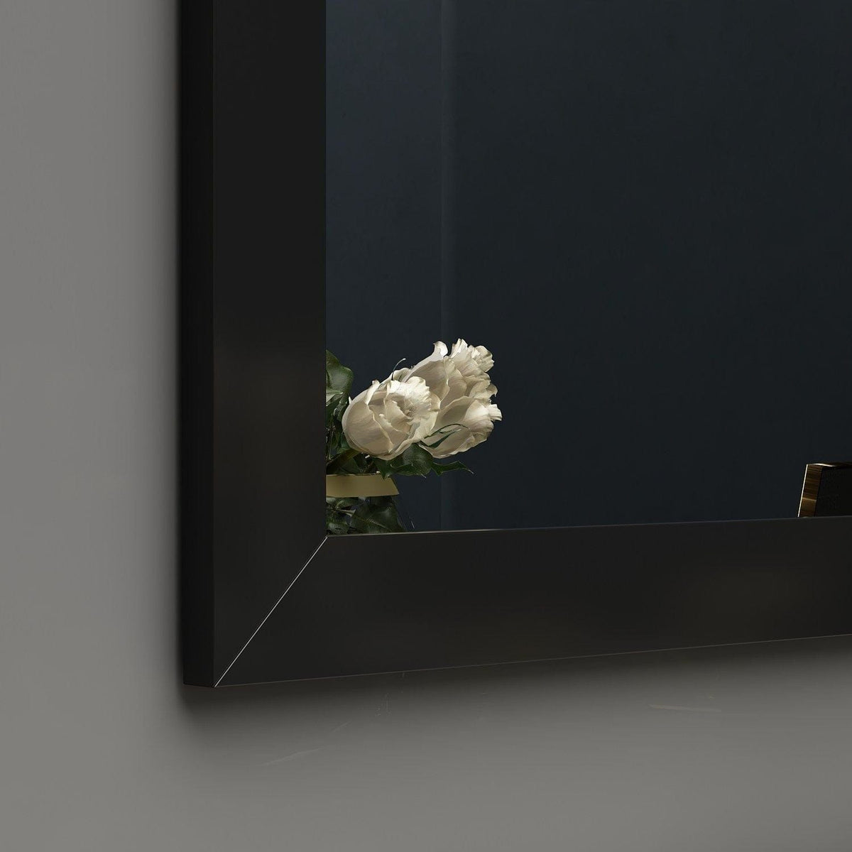 Oglinda LIPA, negru, 50x2x75 cm