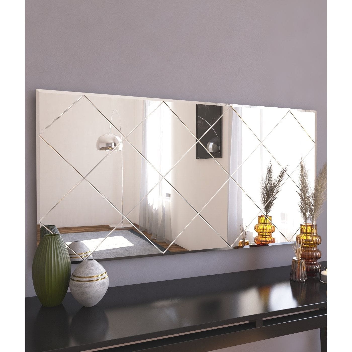 Oglinda MOFO, argintiu, 120x60 cm