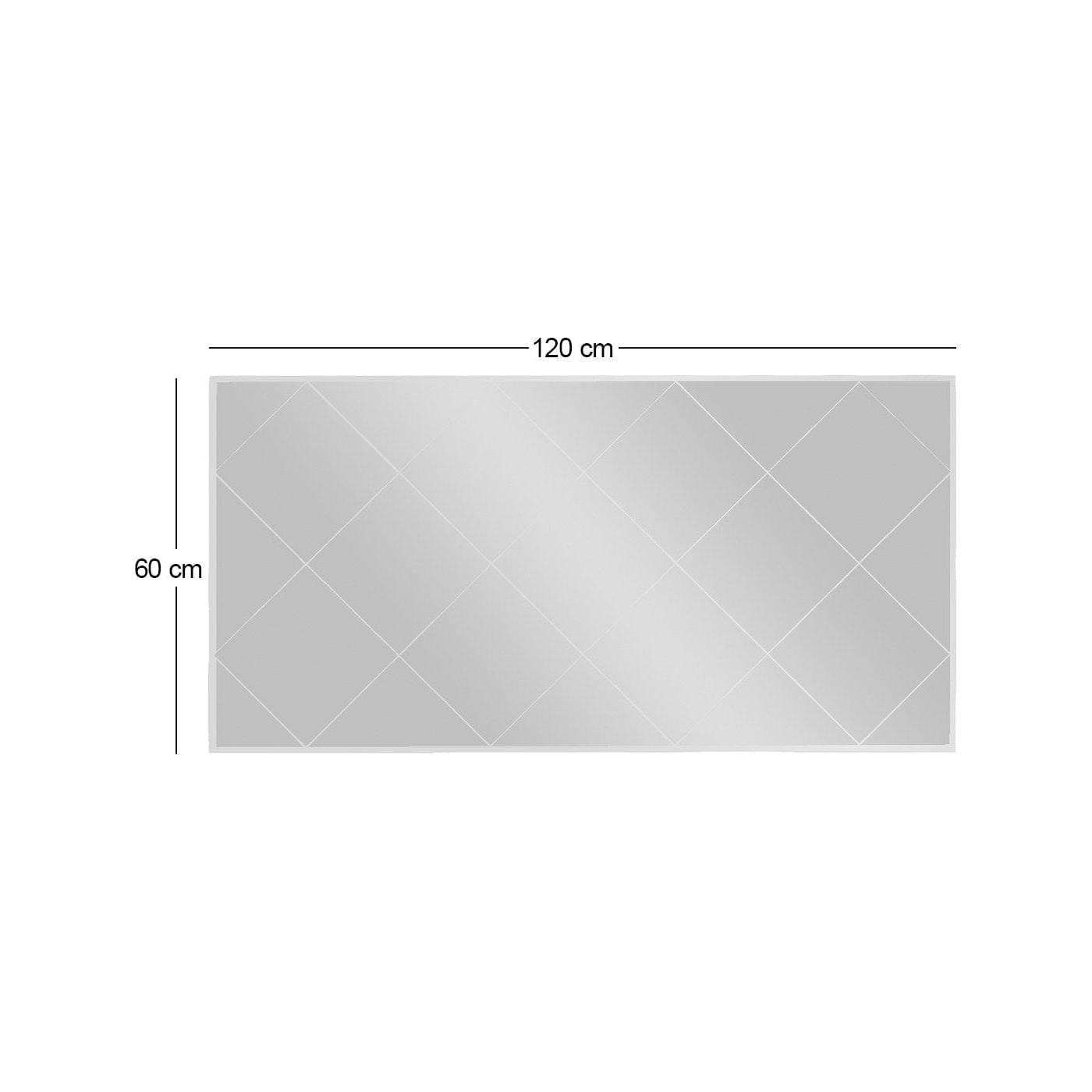 Oglinda MOFO, argintiu, 120x60 cm