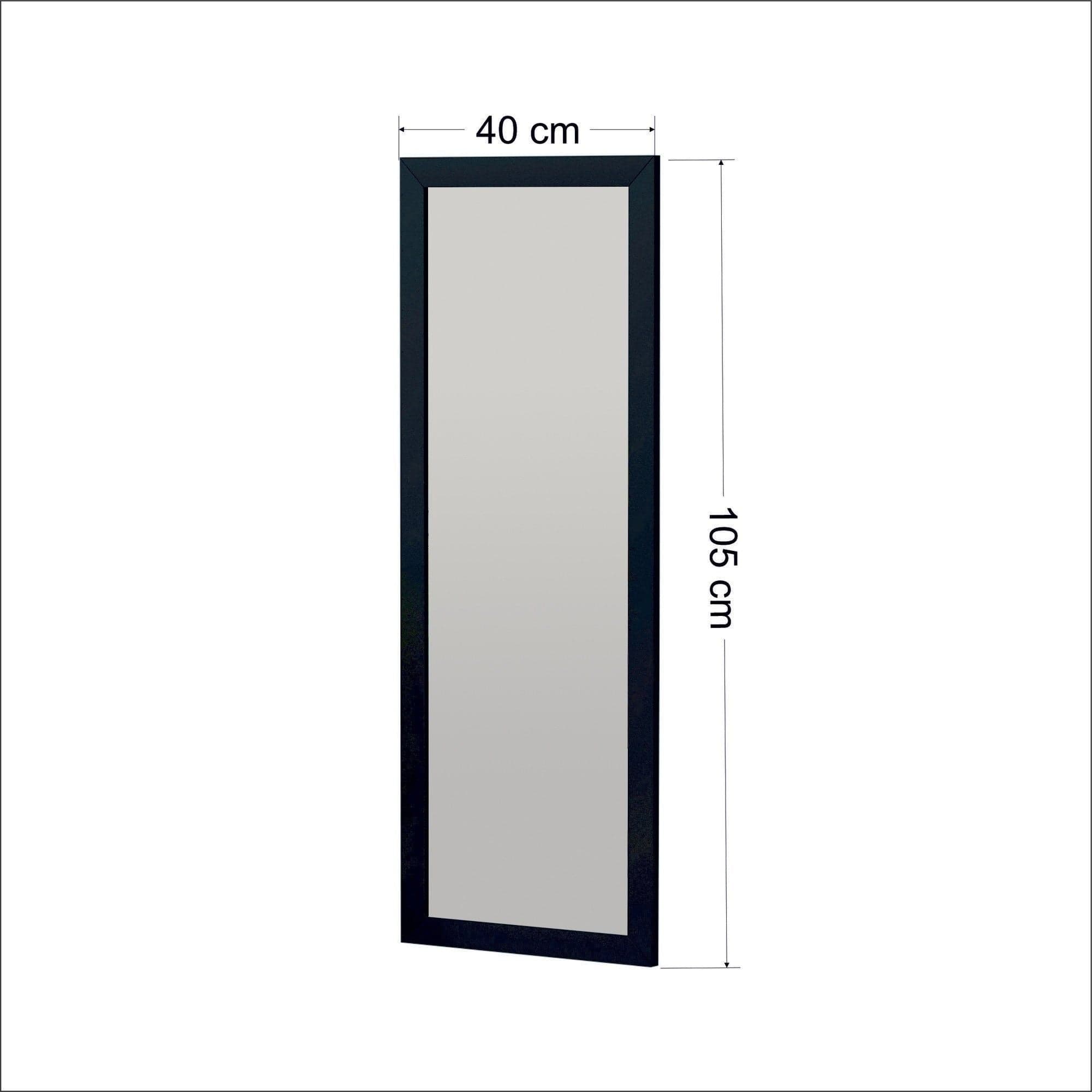 Oglinda OMILO, negru, 40x2x105 cm