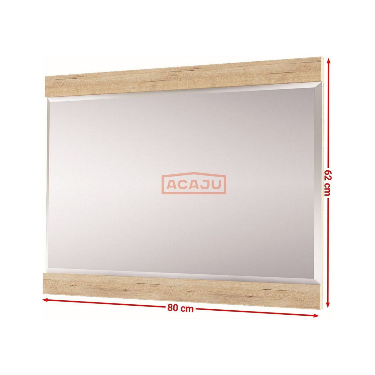 Oglinda OSKAR, stejar San Remo, PAL laminat, 80x3x62 cm