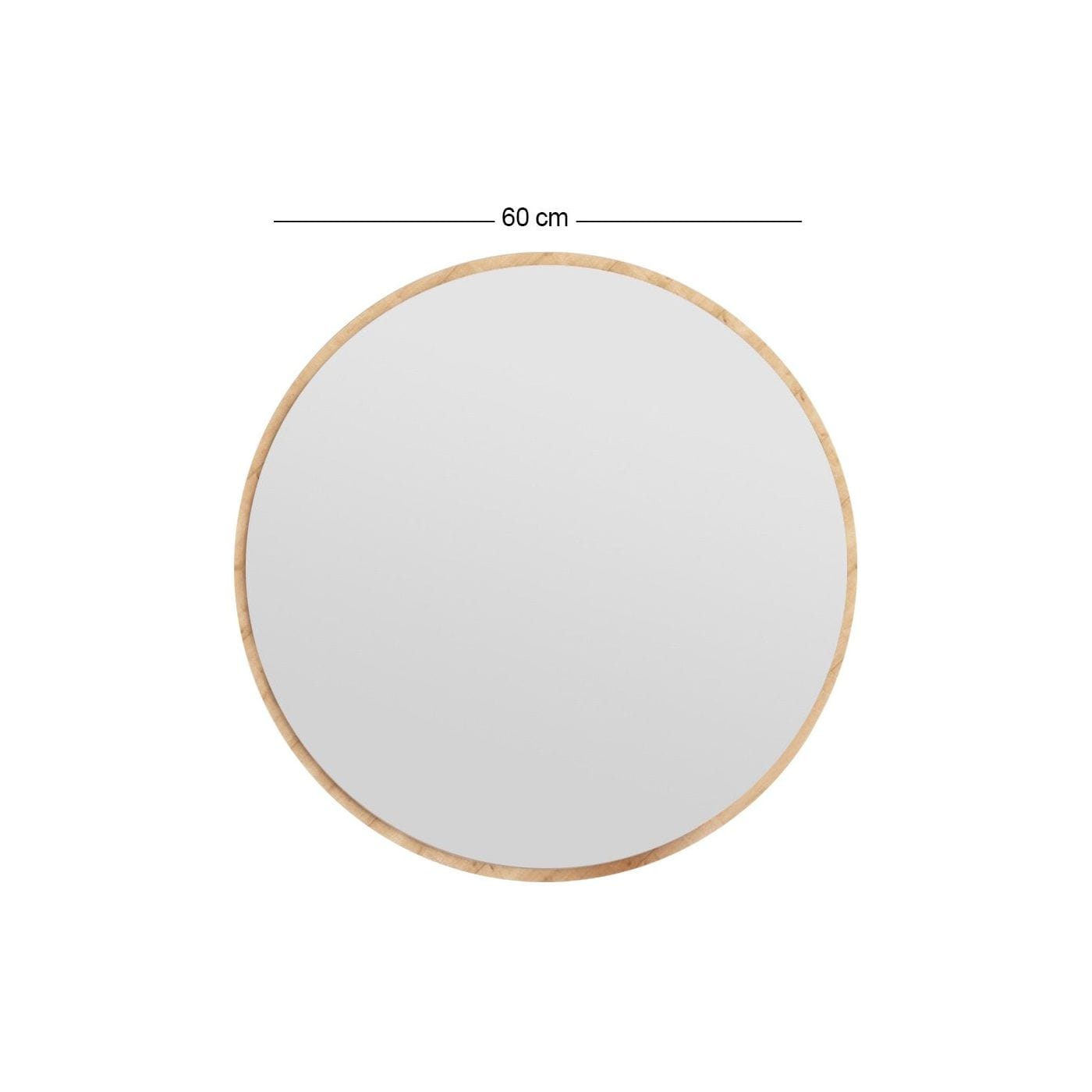 Oglinda OZZE, stejar, 60x2x60 cm