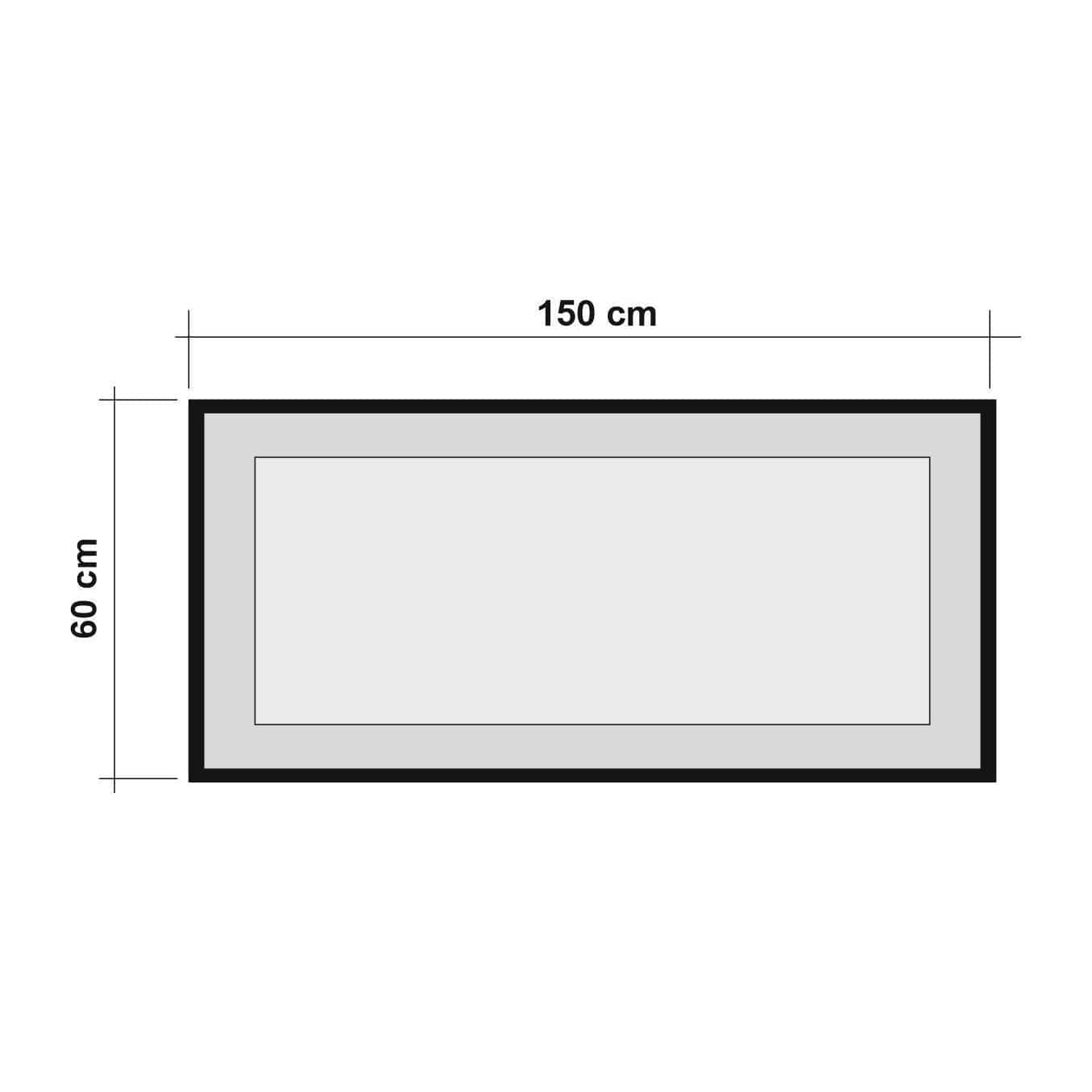 Oglinda QUANTUM IDEA 150, nuc, PAL melaminat, 150x2x60 cm