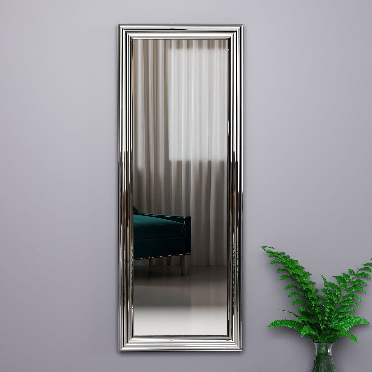 Oglinda SMOOTH, argintiu, 40x3x105 cm