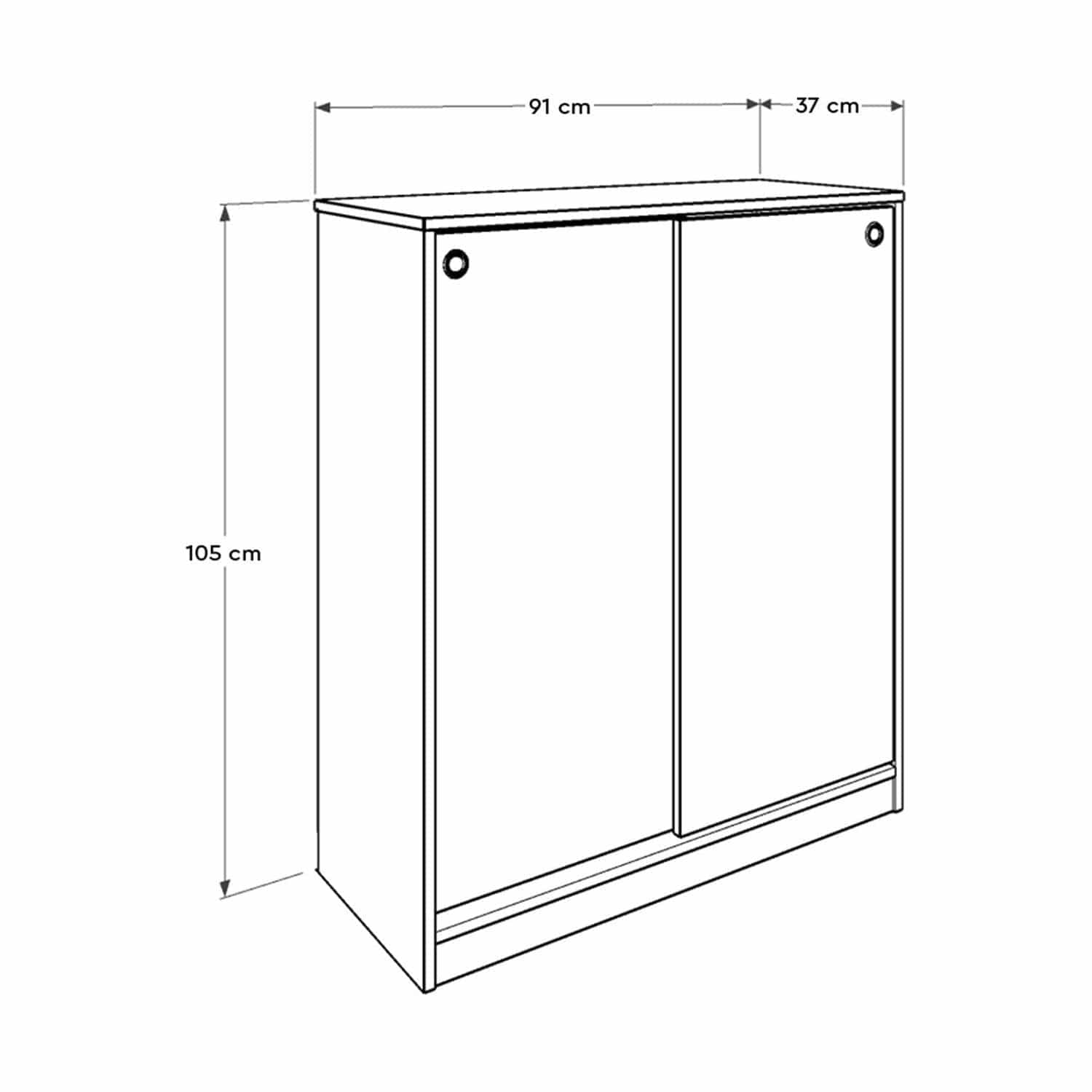 Pantofar ADR-322-BB-1, alb, PAL melaminat, 91x37x105 cm
