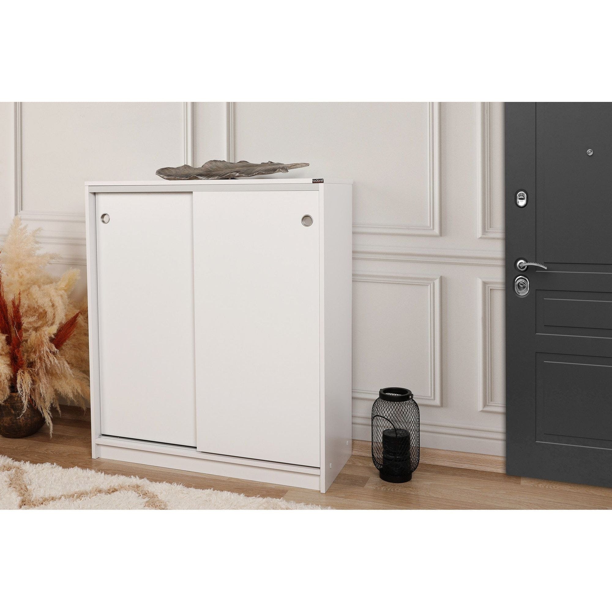 Pantofar ADR-322-BB-1, alb, PAL melaminat, 91x37x105 cm