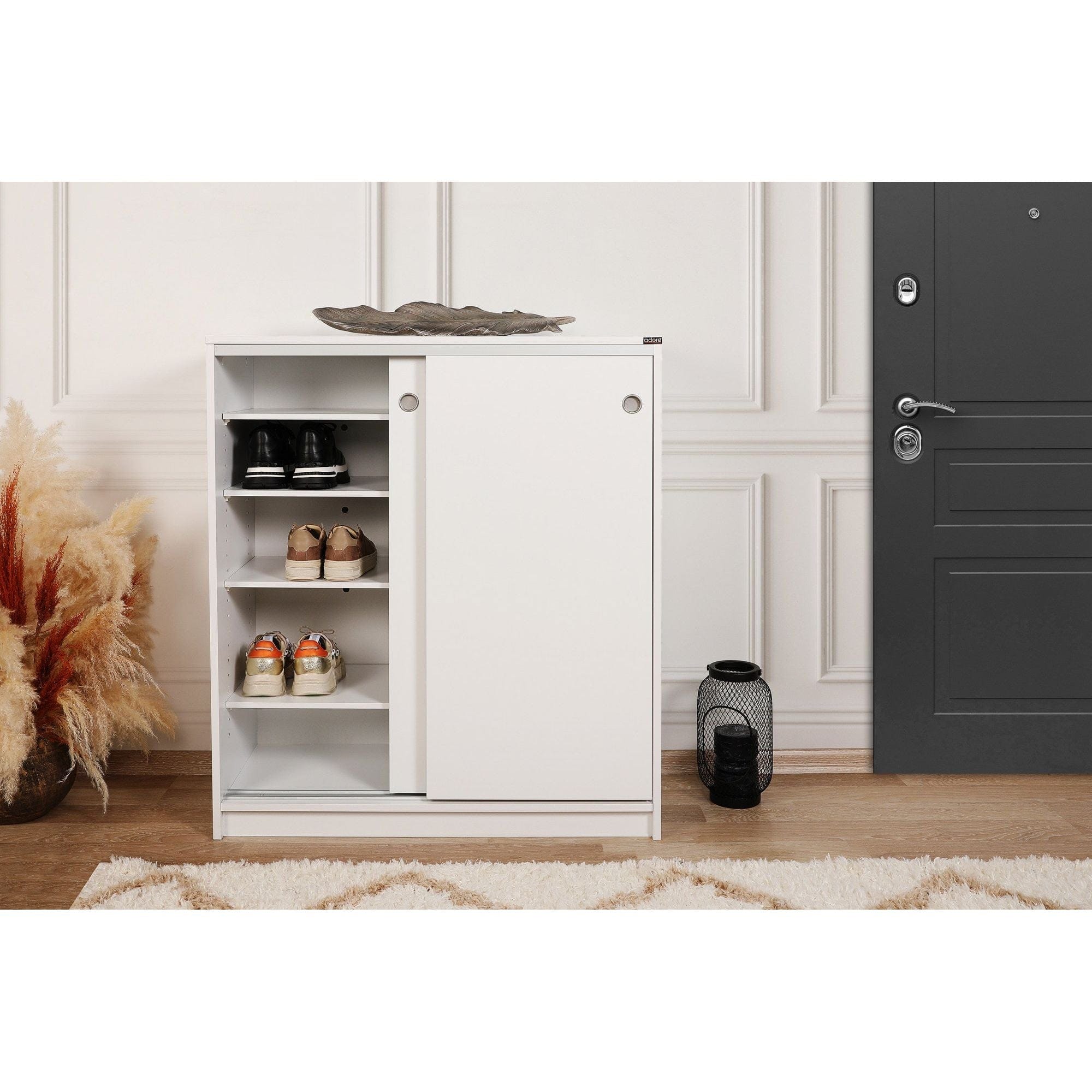 Pantofar ADR-322-BB-1, alb, PAL melaminat, 91x37x105 cm