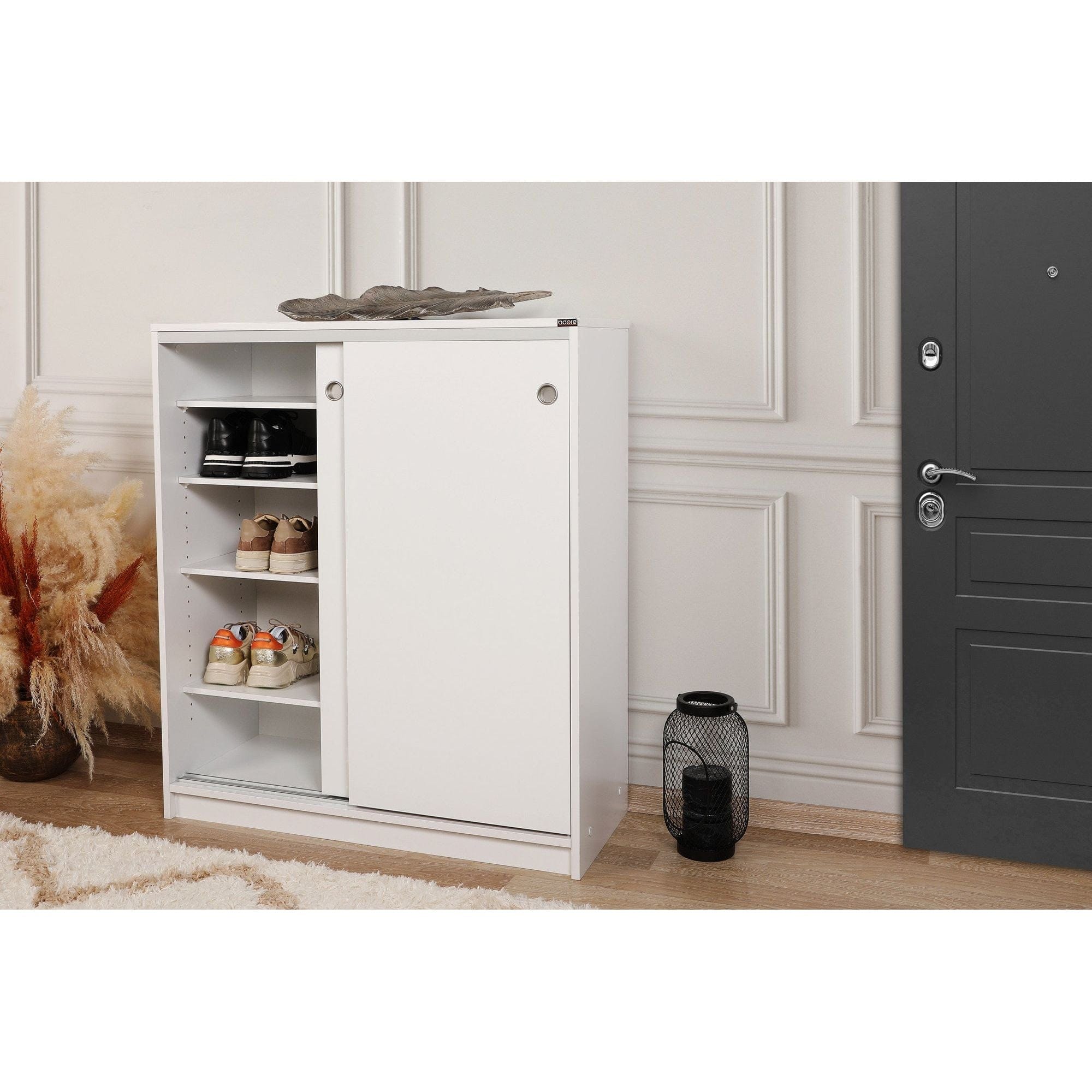 Pantofar ADR-322-BB-1, alb, PAL melaminat, 91x37x105 cm