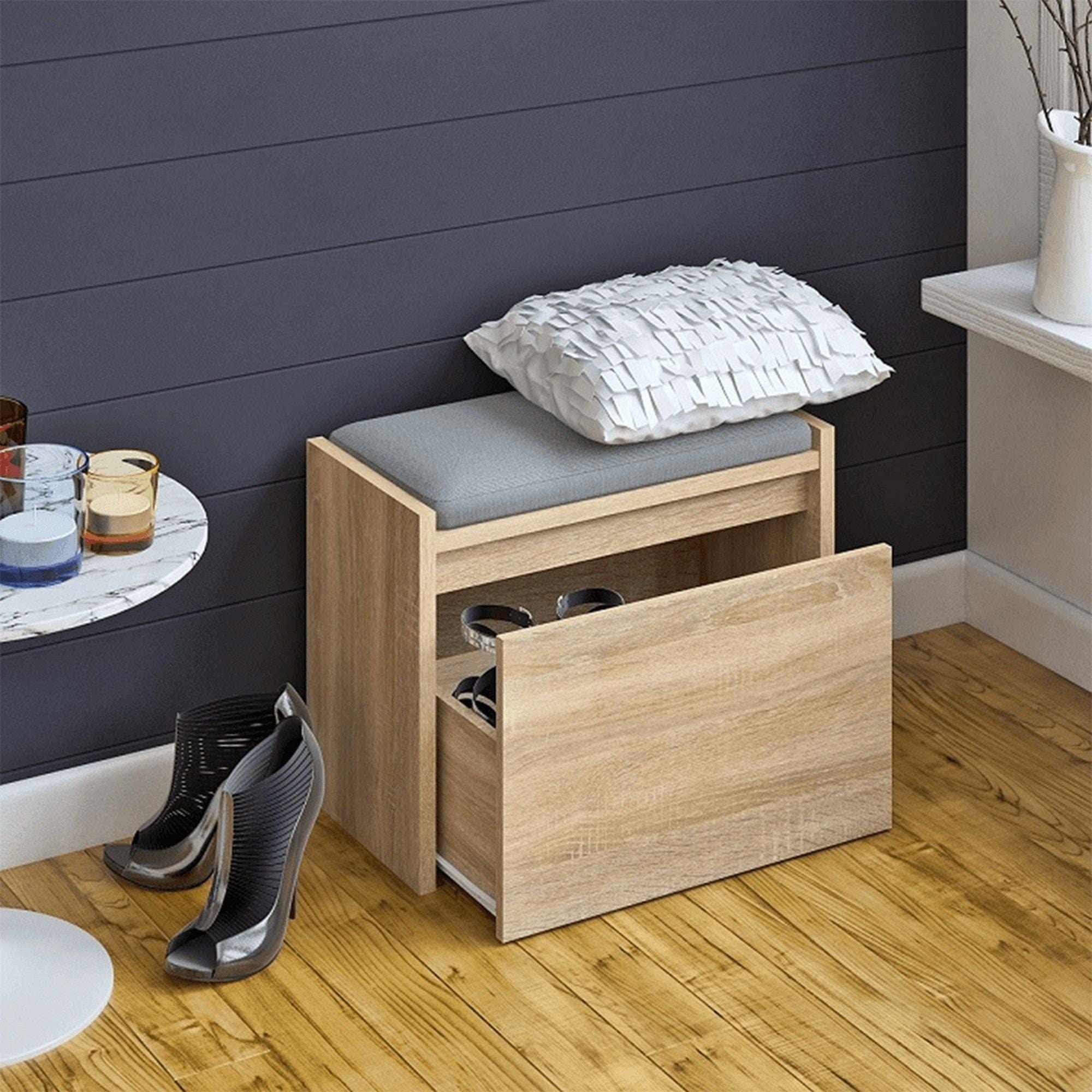 Pantofar BERGI, stejar sonoma, DTD laminat, 60x30x45 cm